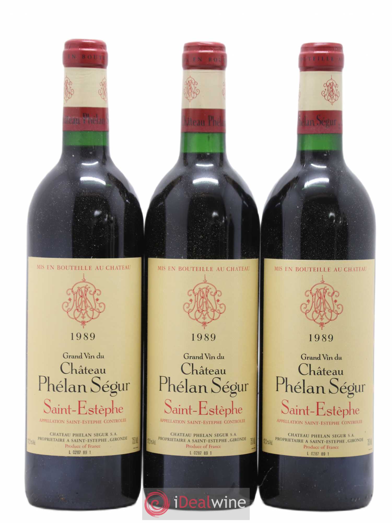 Château Phélan Ségur 1989 - Lot de 12 bouteilles - 1