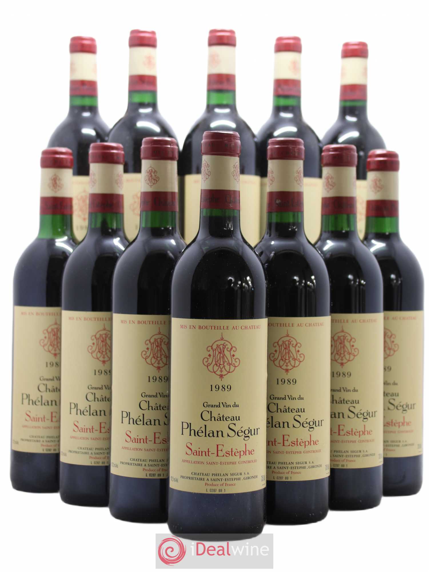 Château Phélan Ségur 1989 - Lot de 12 bouteilles - 0