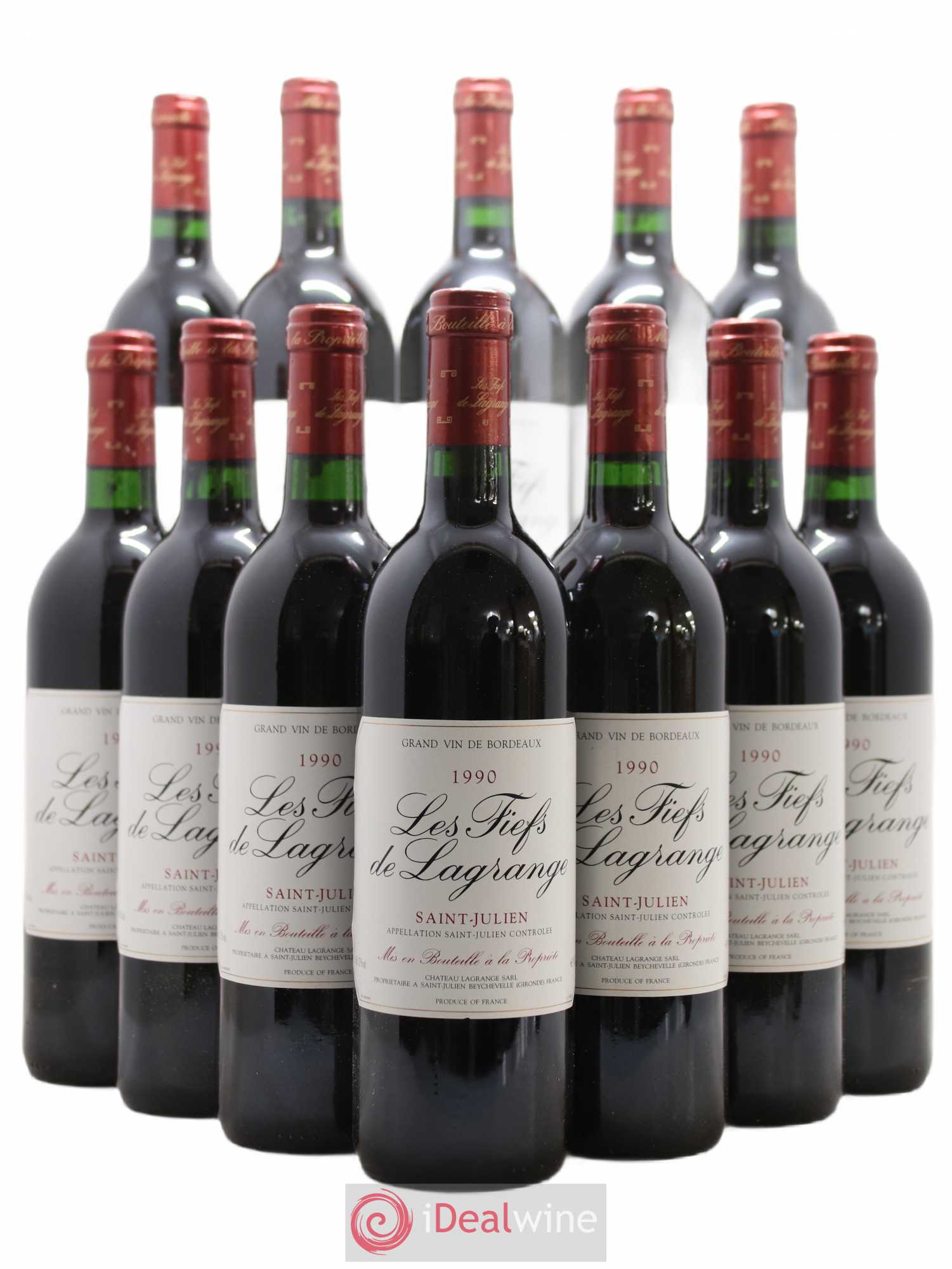 Les Fiefs de Lagrange Second Vin 1990 - Lot de 12 bouteilles - 0