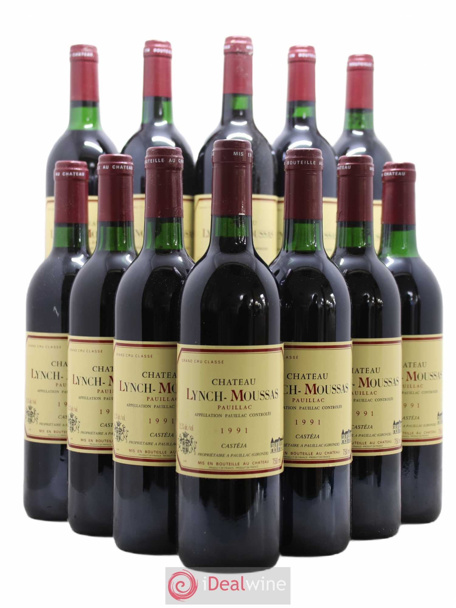 Château Lynch Moussas 5ème Grand Cru Classé 1991 - Lot de 12 bouteilles - 0