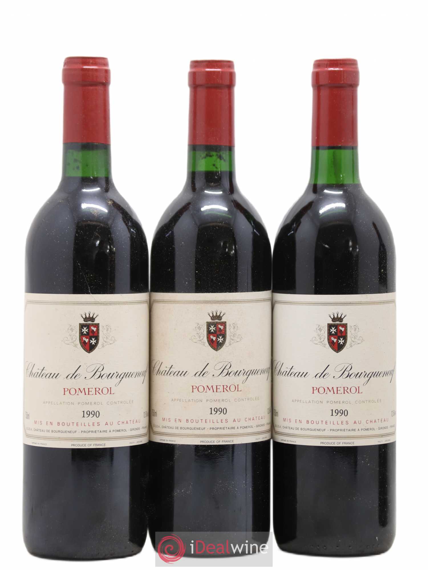 Pomerol Château de Bourgueneuf 1990 - Lot de 12 bouteilles - 1