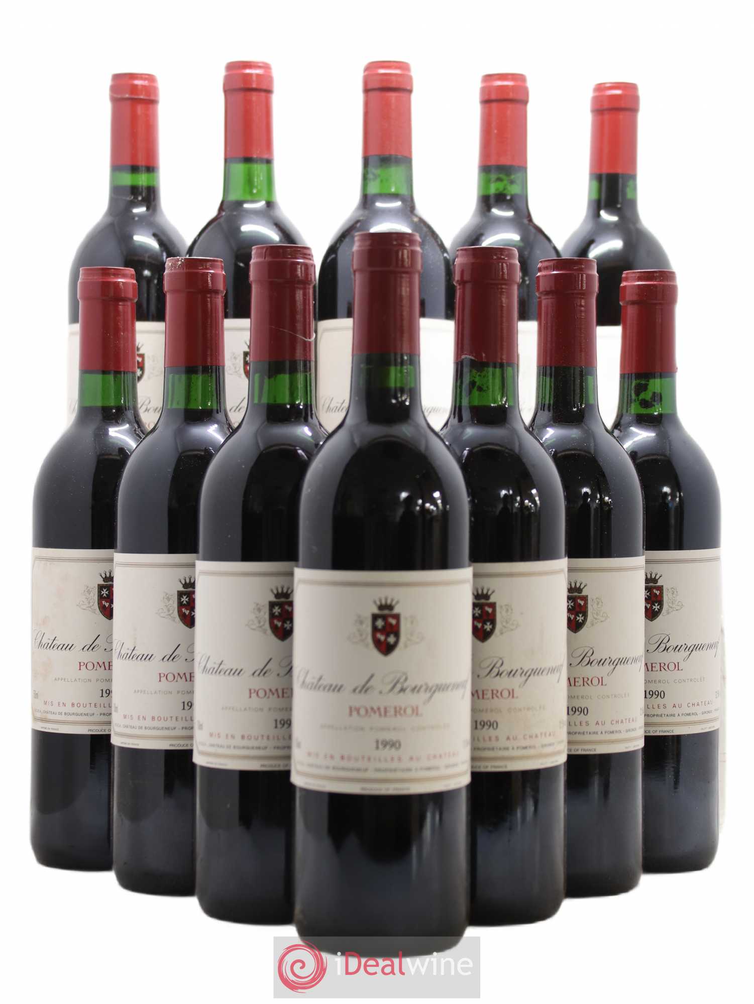 Pomerol Château de Bourgueneuf 1990 - Lot de 12 bouteilles - 0