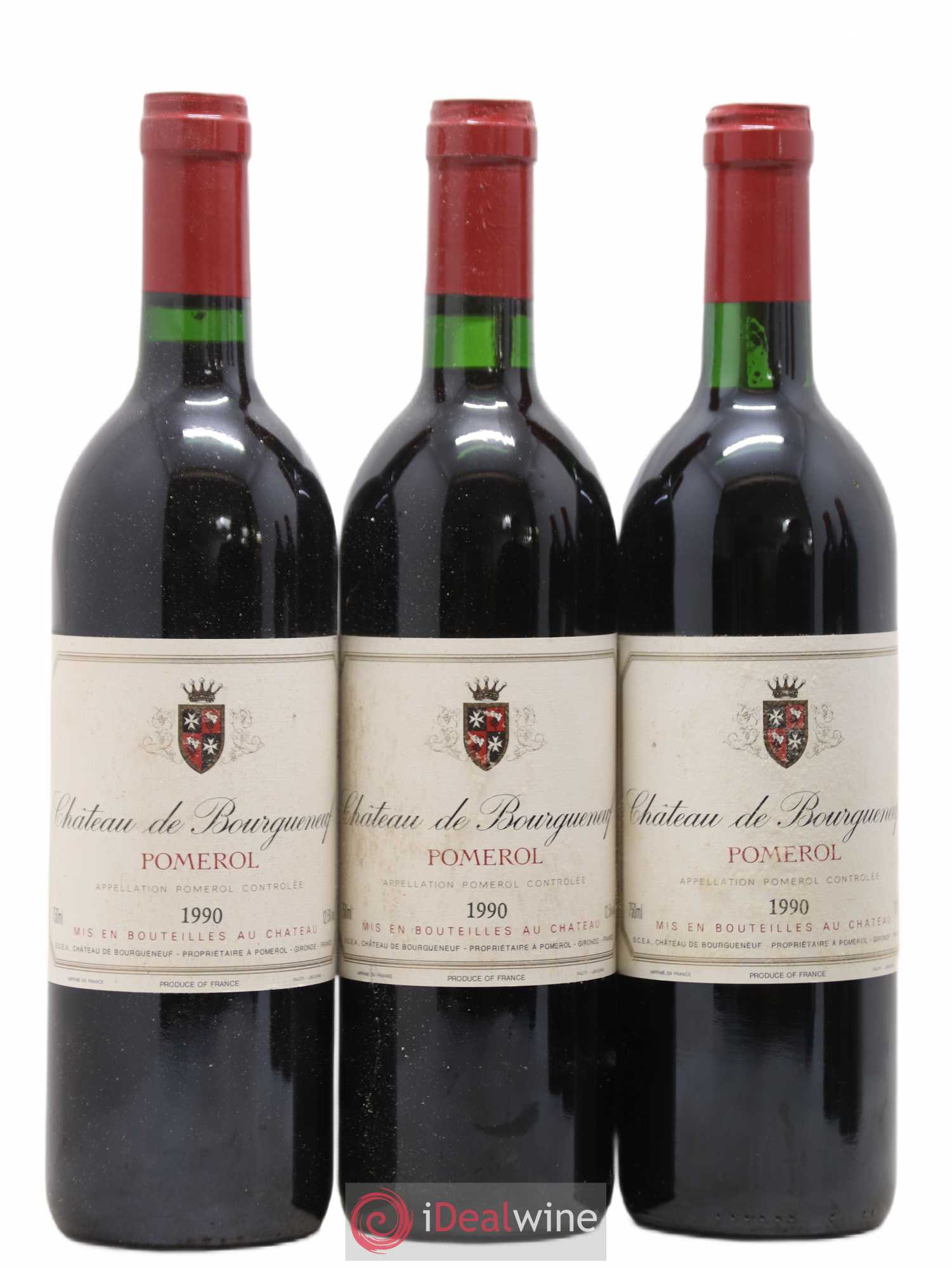 Pomerol Château de Bourgueneuf 1990 - Lot de 12 bouteilles - 1