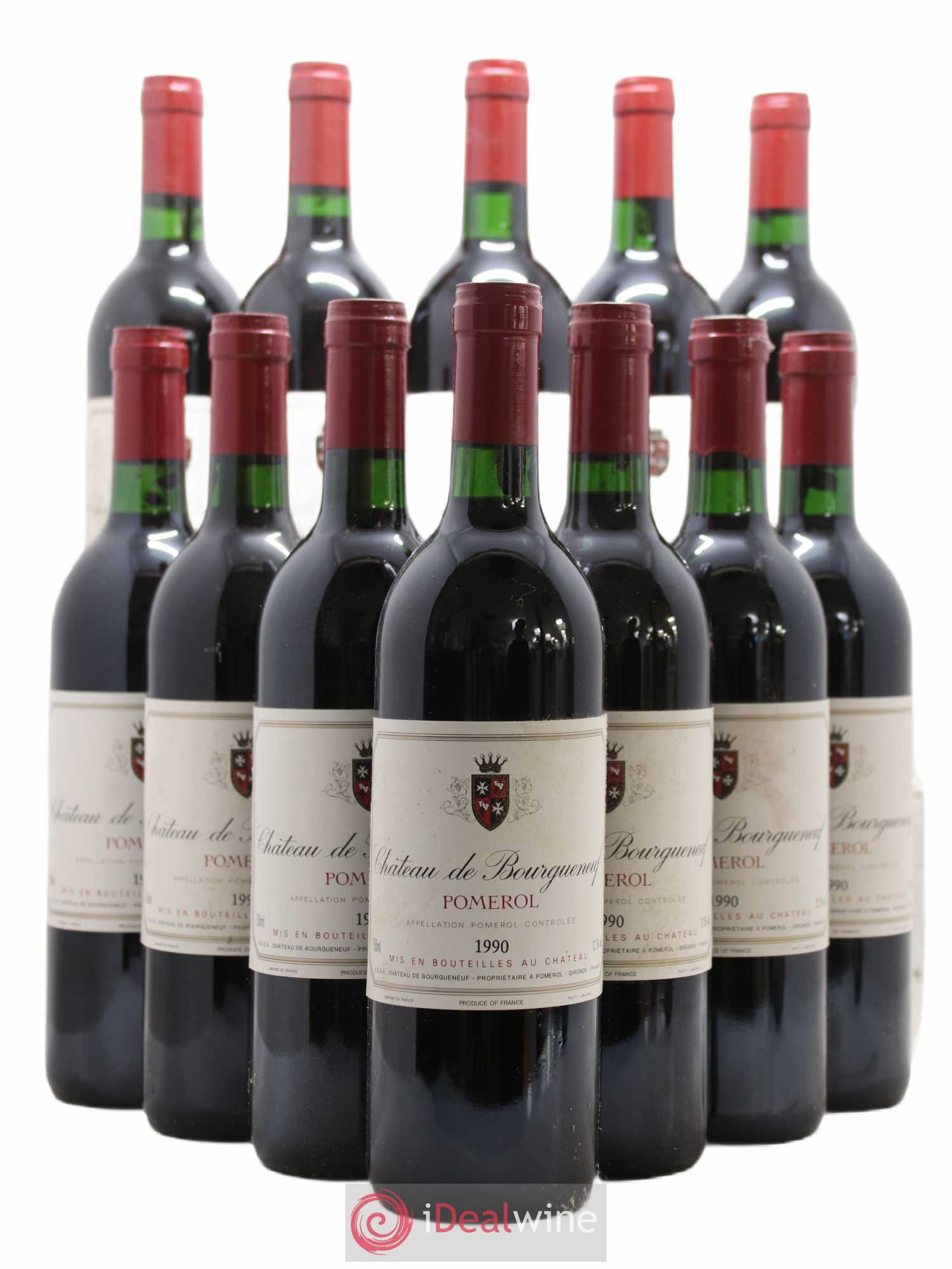 Pomerol Château de Bourgueneuf 1990 - Lot de 12 bouteilles - 0