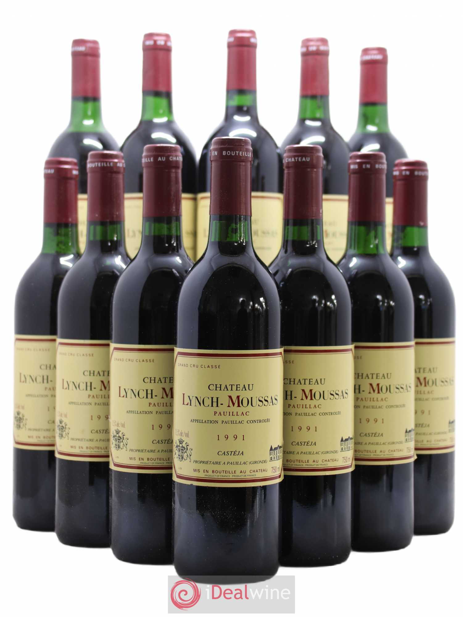 Château Lynch Moussas 5ème Grand Cru Classé 1991 - Lot de 12 bouteilles - 0