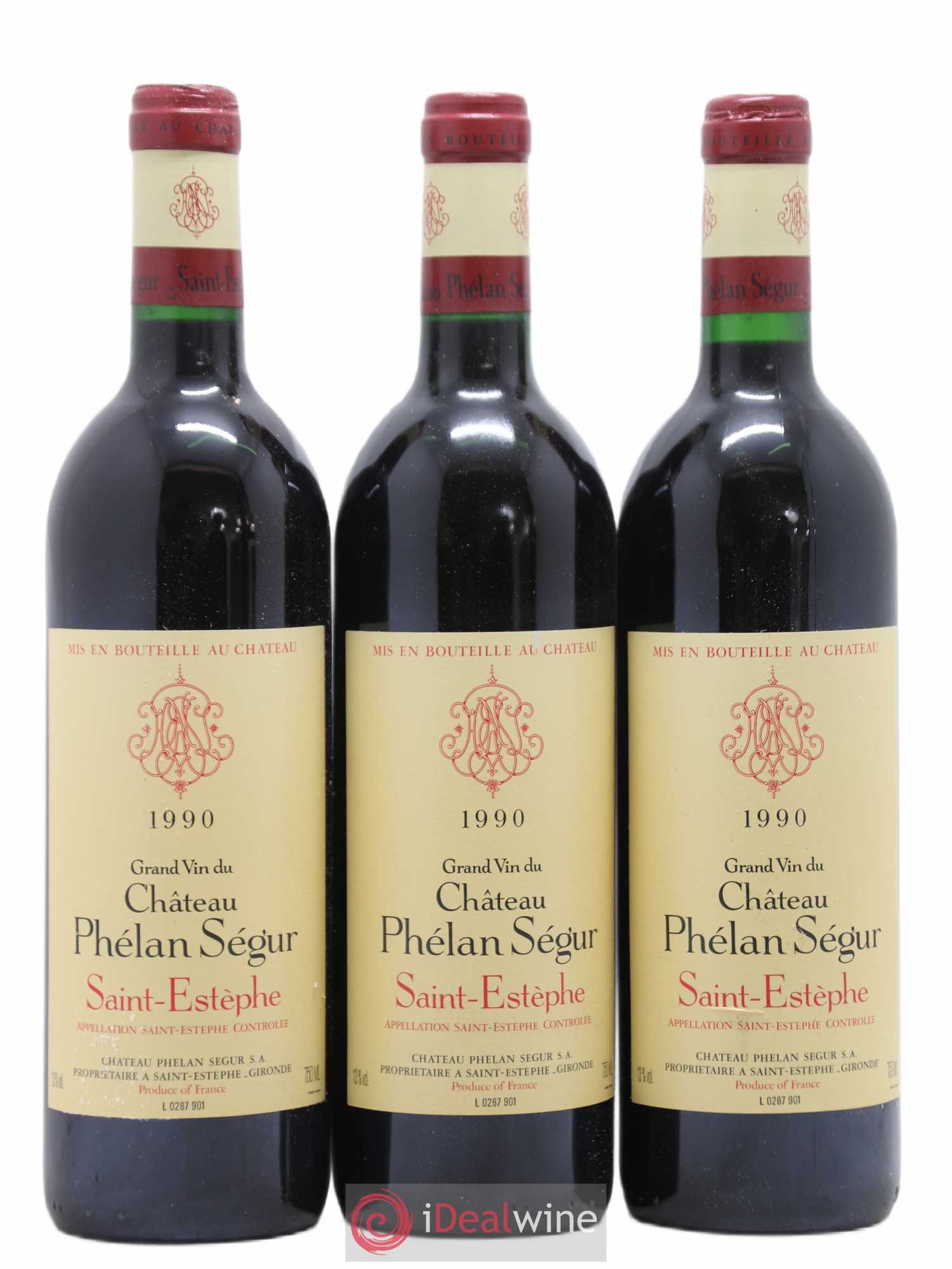 Château Phélan Ségur 1990 - Lot de 12 bouteilles - 2
