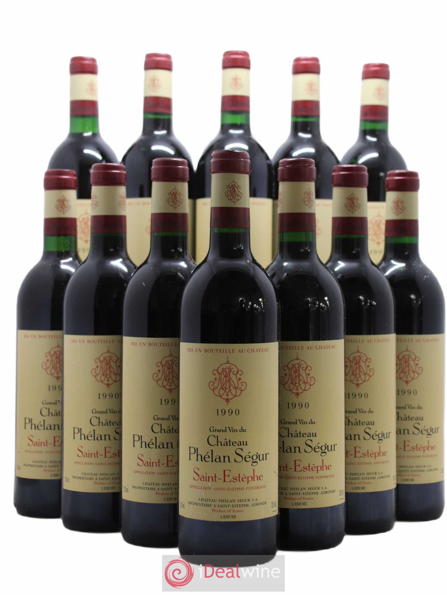 Château Phélan Ségur 1990 - Lot de 12 bouteilles - 0