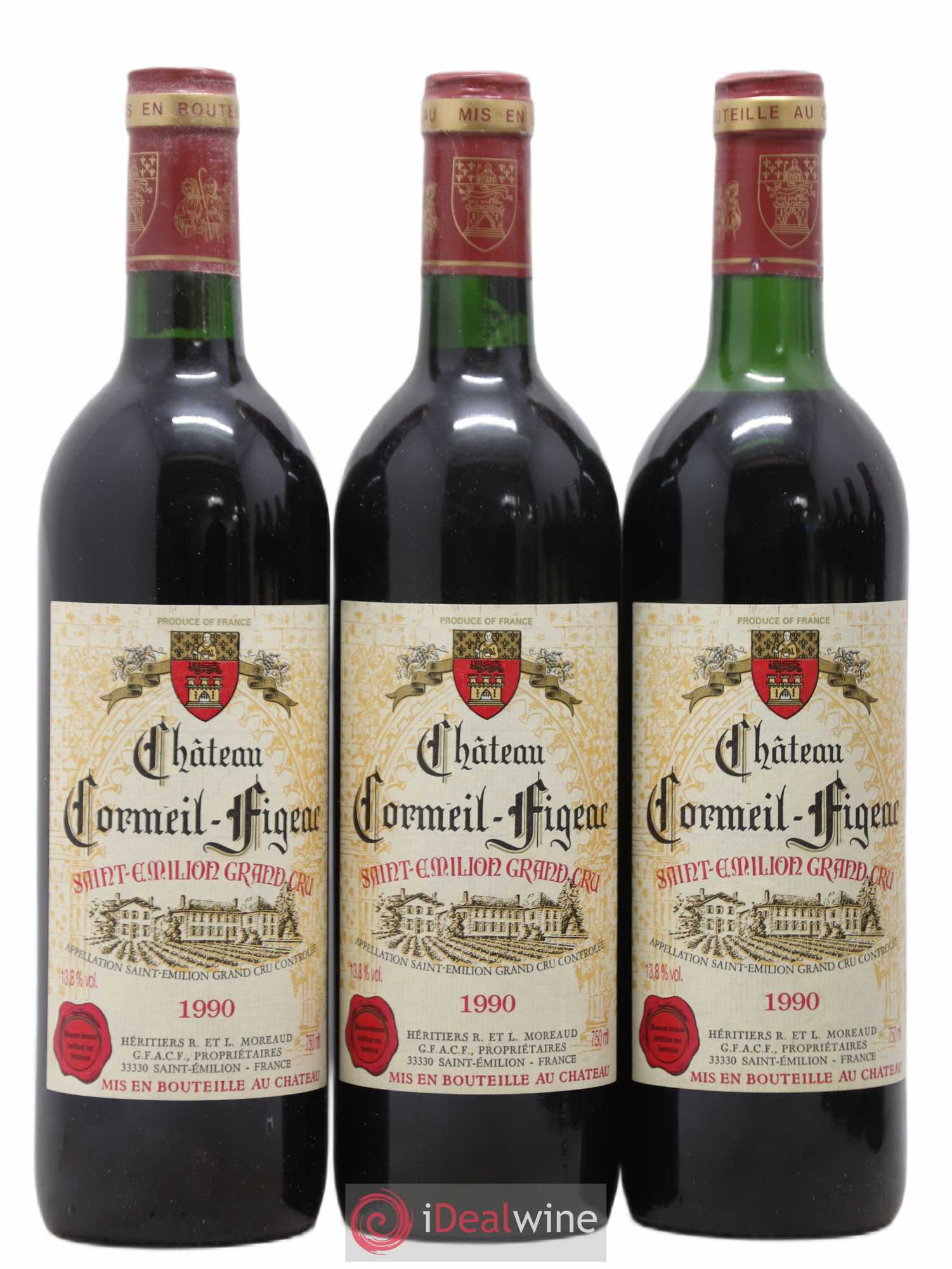 Château Cormeil Figeac 1990 - Lot de 12 bouteilles - 1