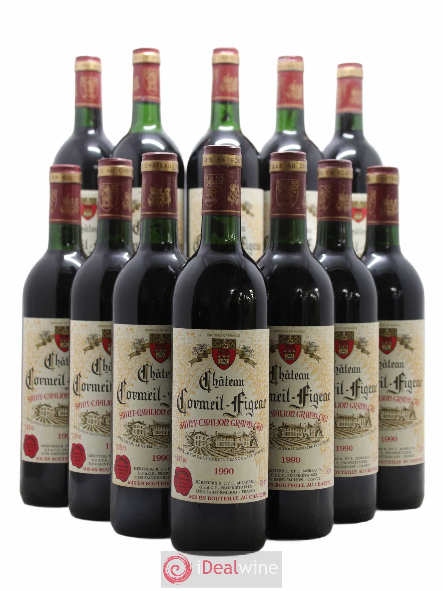 Château Cormeil Figeac 1990 - Lot de 12 bouteilles - 0