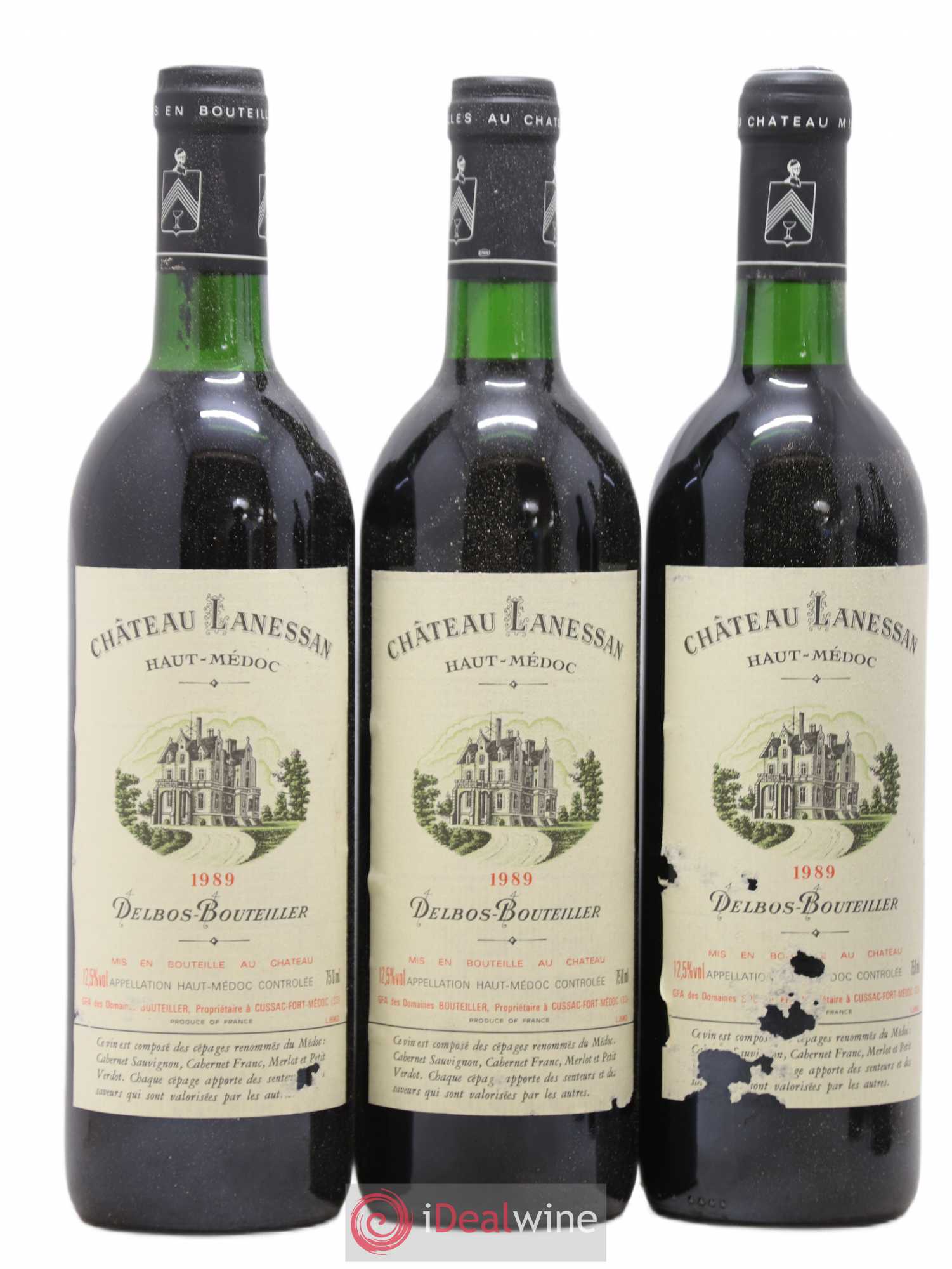 Château Lanessan Cru Bourgeois 1989 - Lot de 12 bouteilles - 1
