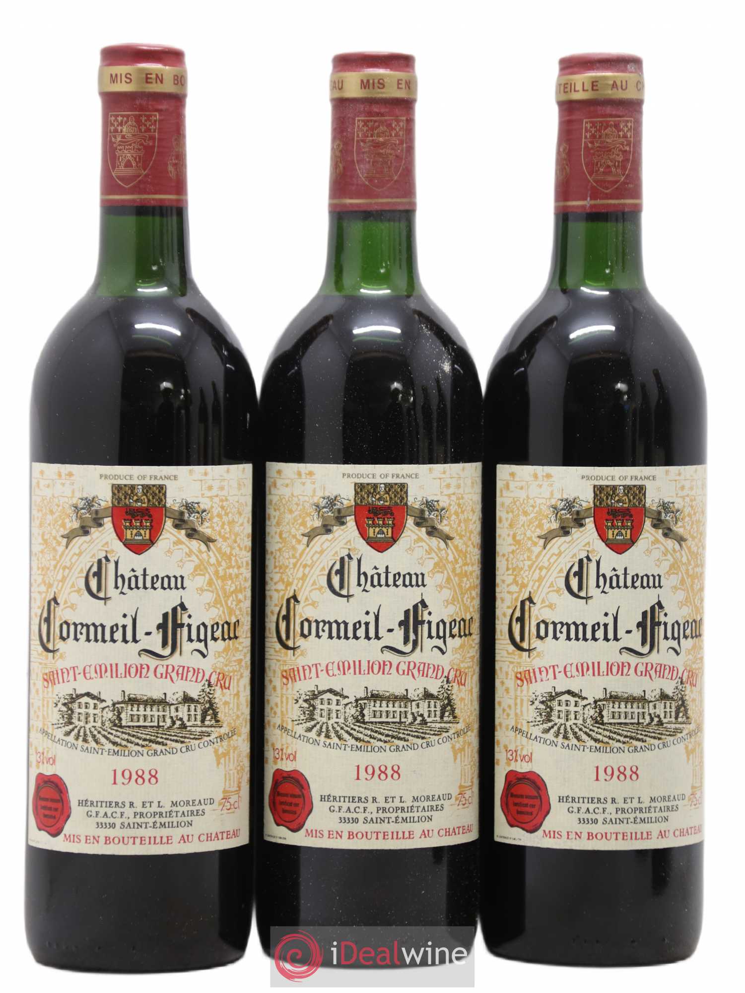 Château Cormeil Figeac 1988 - Lot de 12 bouteilles - 1