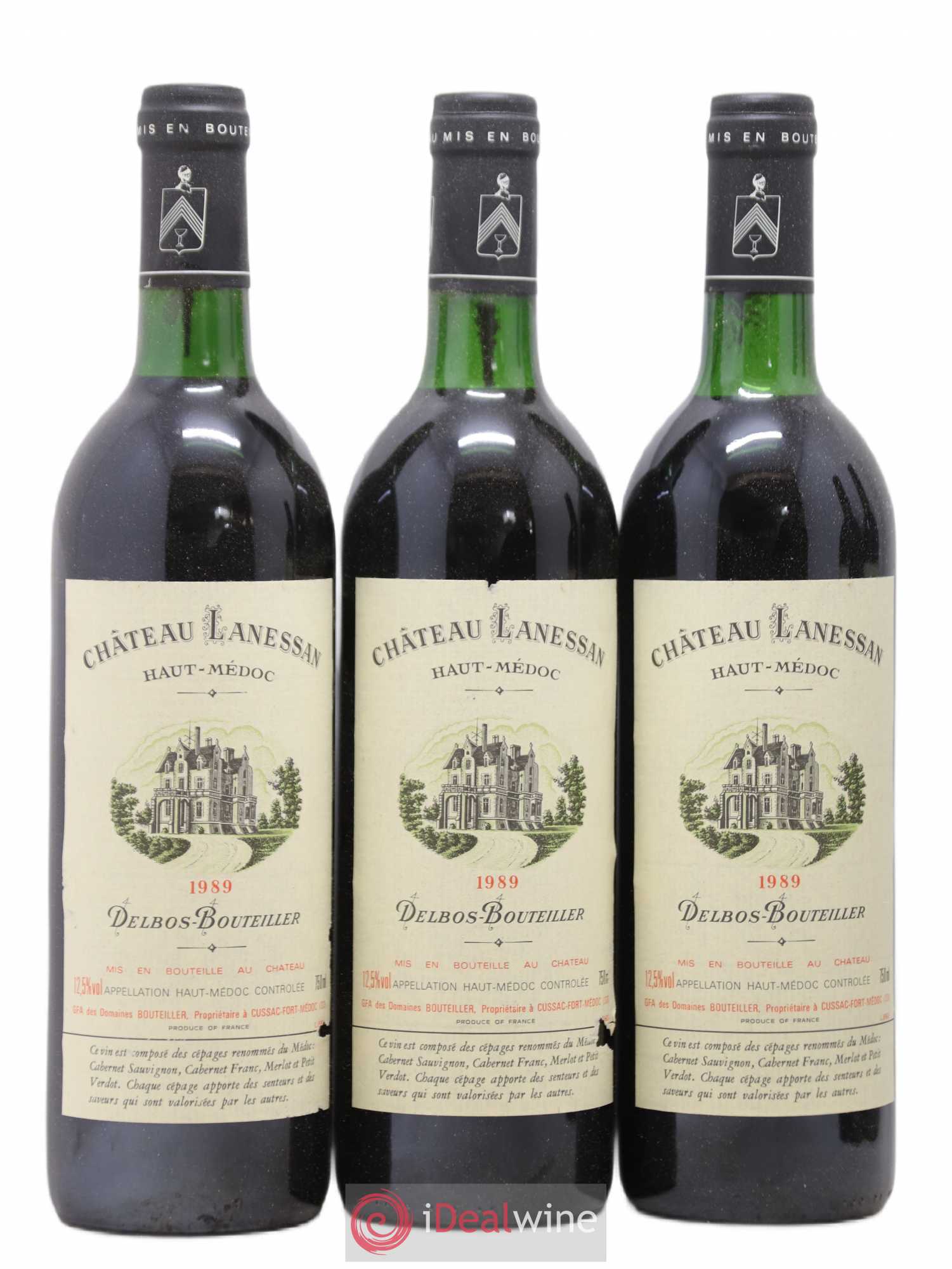 Château Lanessan Cru Bourgeois 1989 - Lot de 12 bouteilles - 1