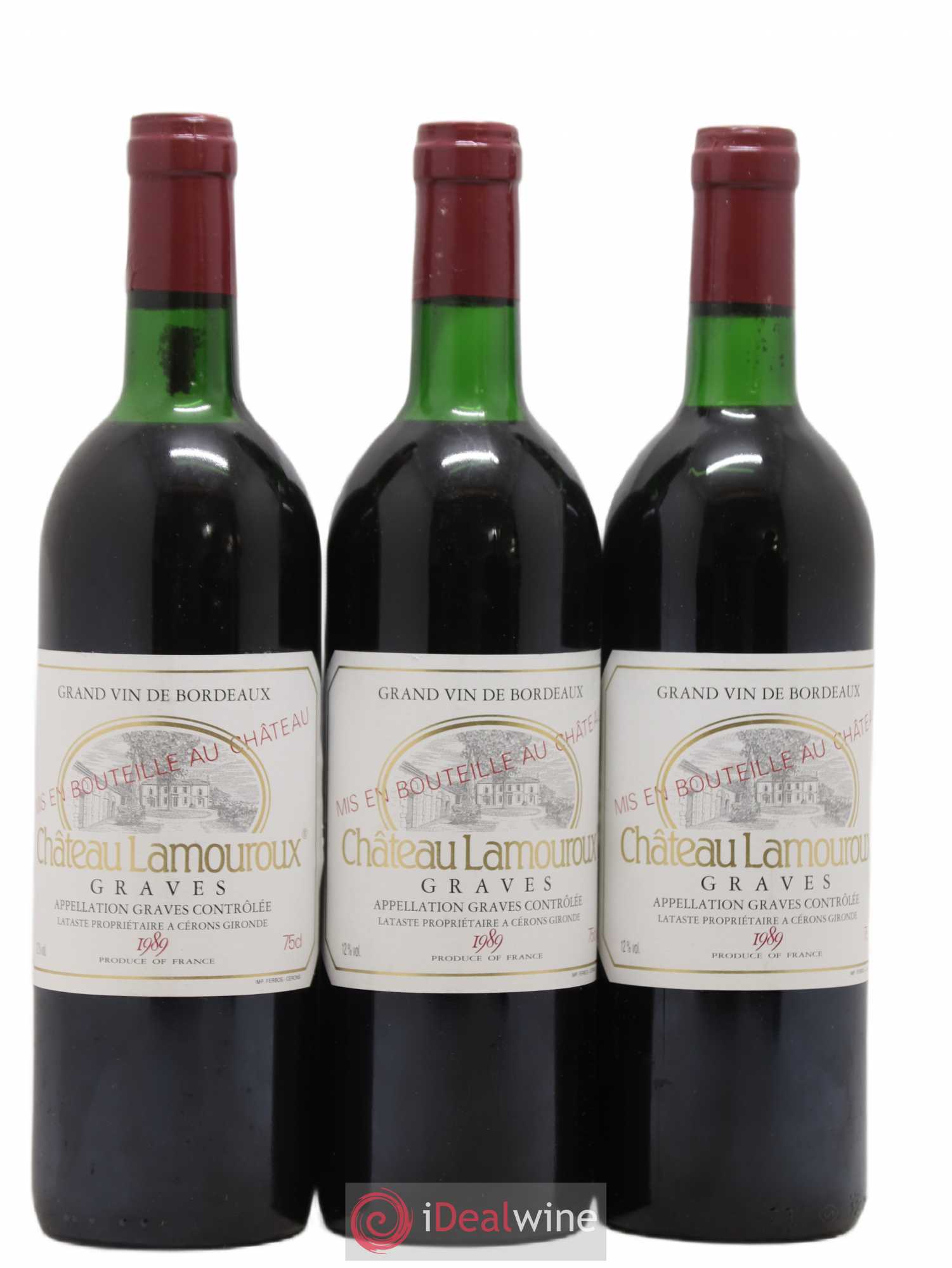 Graves Château Lamouroux 1989 - Lot de 12 bouteilles - 4