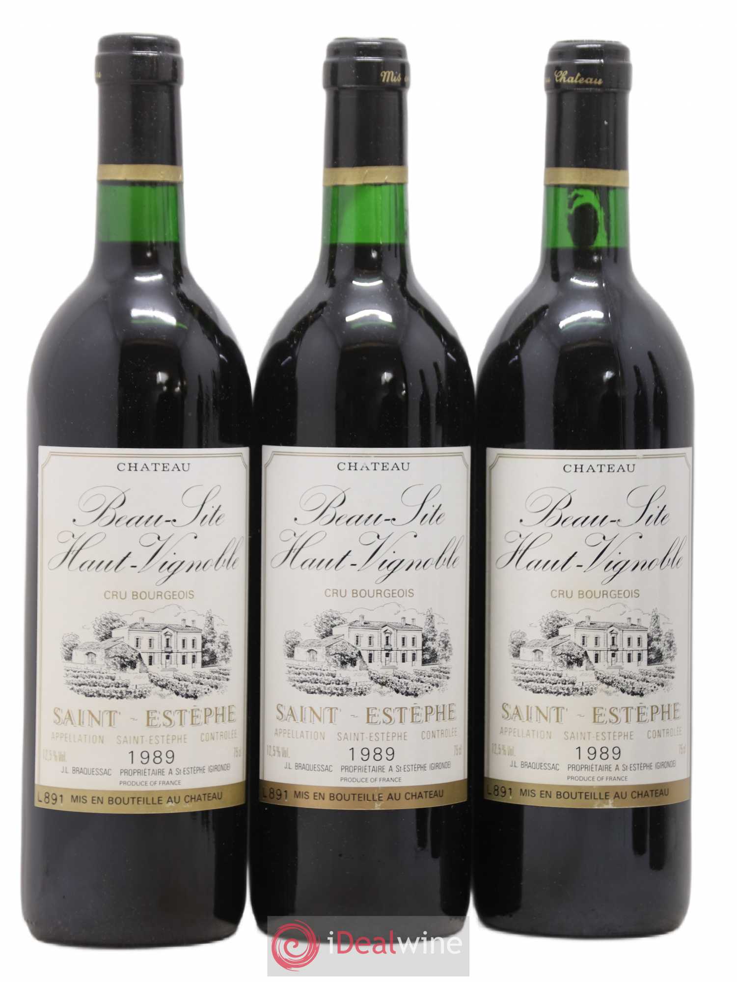 Château Beau Site Cru Bourgeois 1989 - Lot de 12 bouteilles - 1