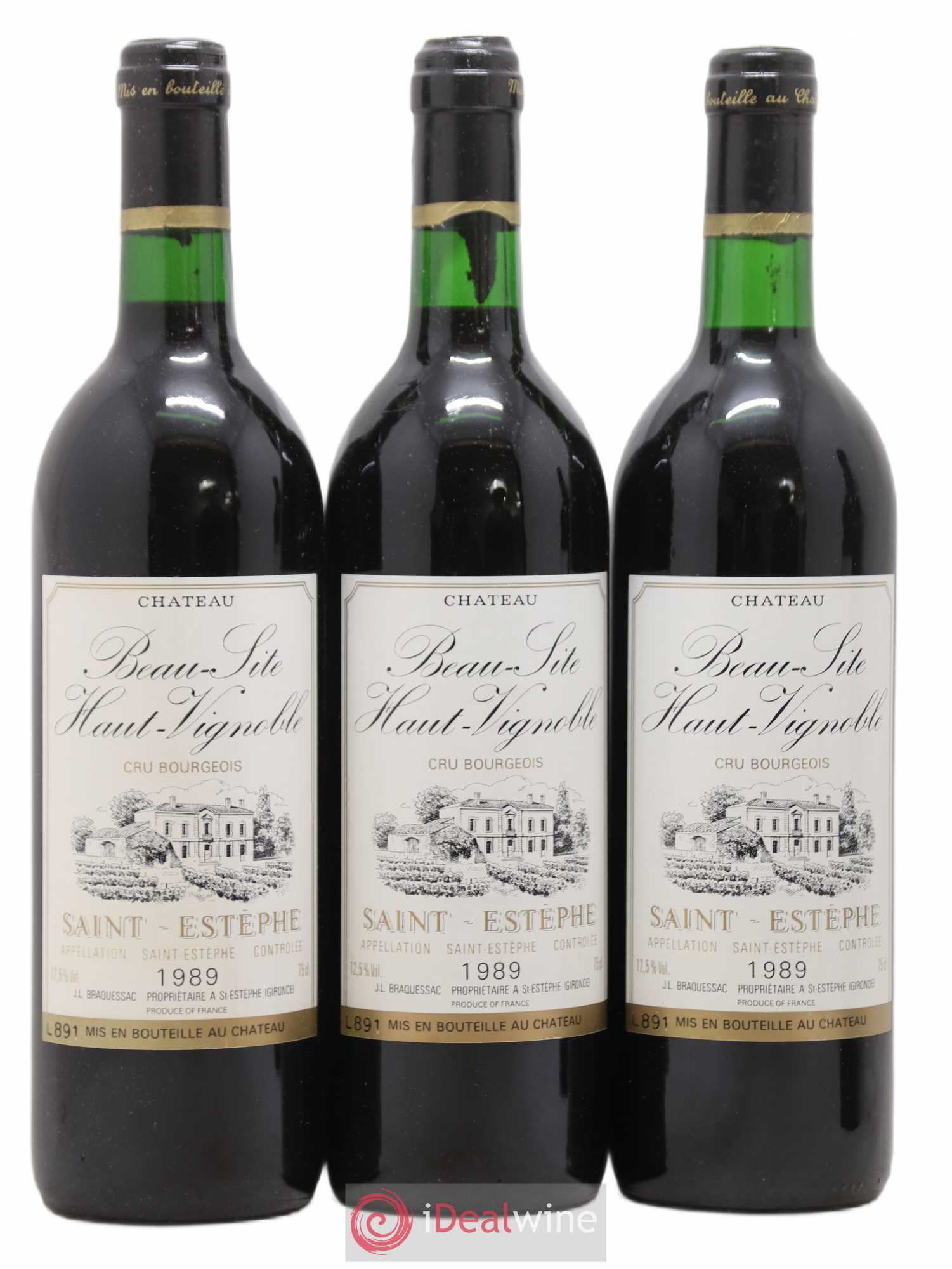 Château Beau Site Cru Bourgeois 1989 - Lot de 12 bouteilles - 2