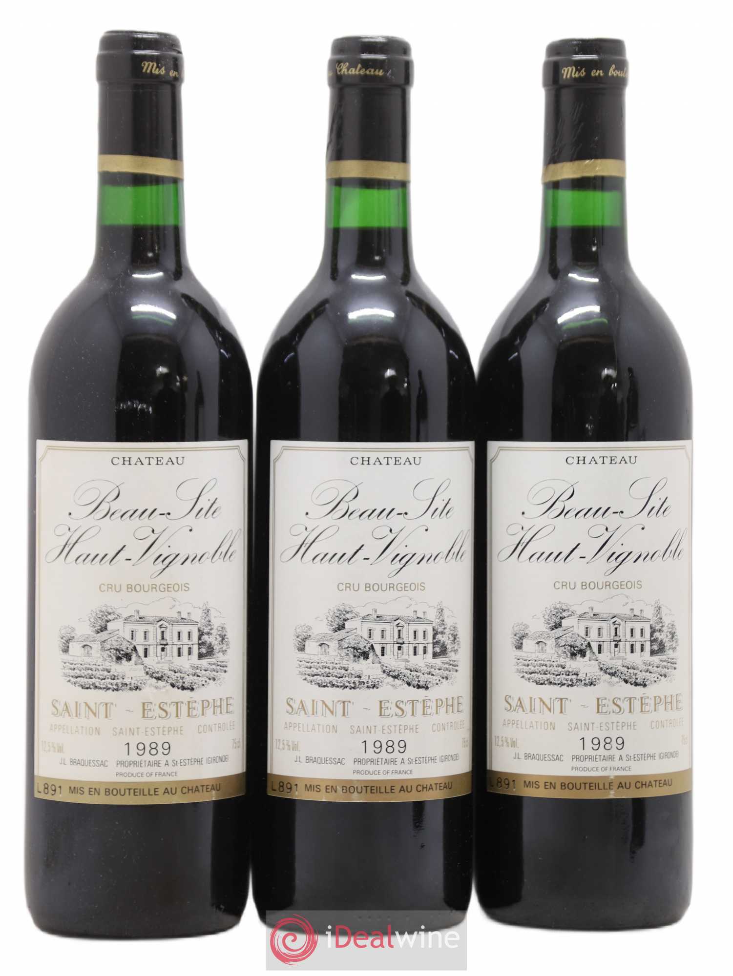 Château Beau Site Cru Bourgeois 1989 - Lot de 12 bouteilles - 3