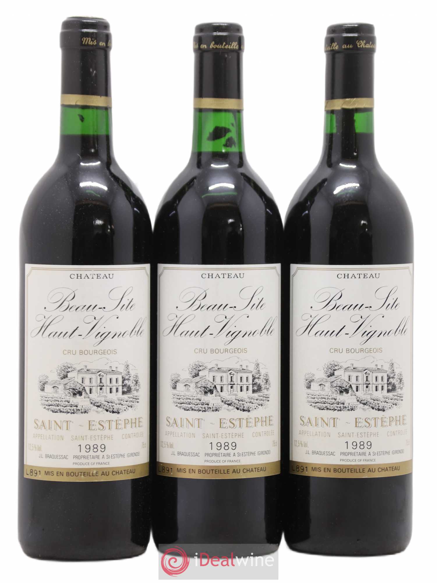 Château Beau Site Cru Bourgeois 1989 - Lot de 12 bouteilles - 4