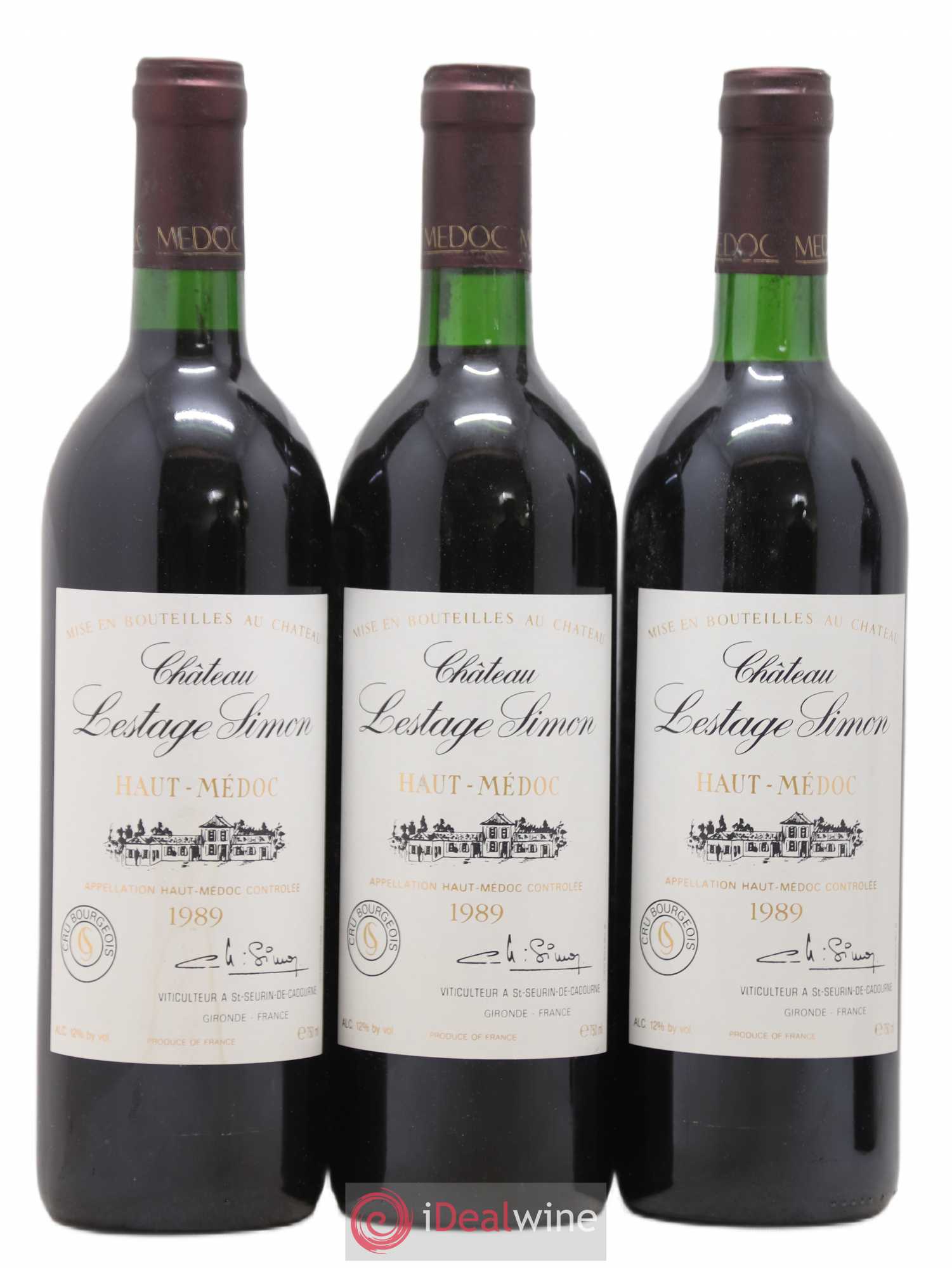 Château Lestage Simon Cru Bourgeois 1989 - Lot de 12 bouteilles - 2