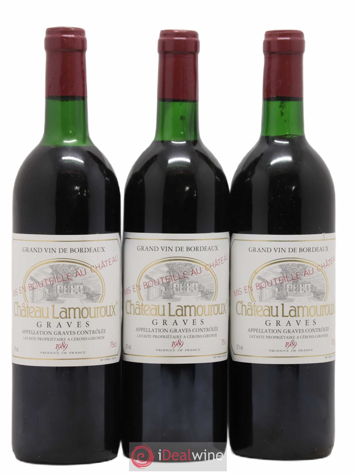 Graves Château Lamouroux 1989 - Lot de 12 bouteilles - 4