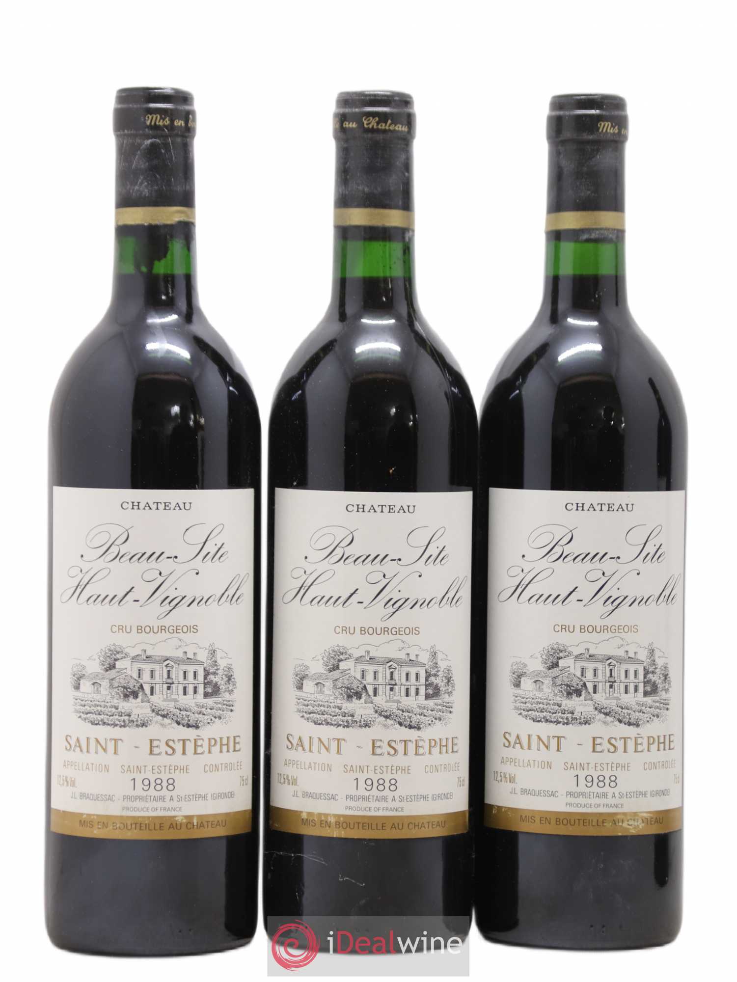 Château Beau Site Cru Bourgeois 1988 - Lot de 12 bouteilles - 1