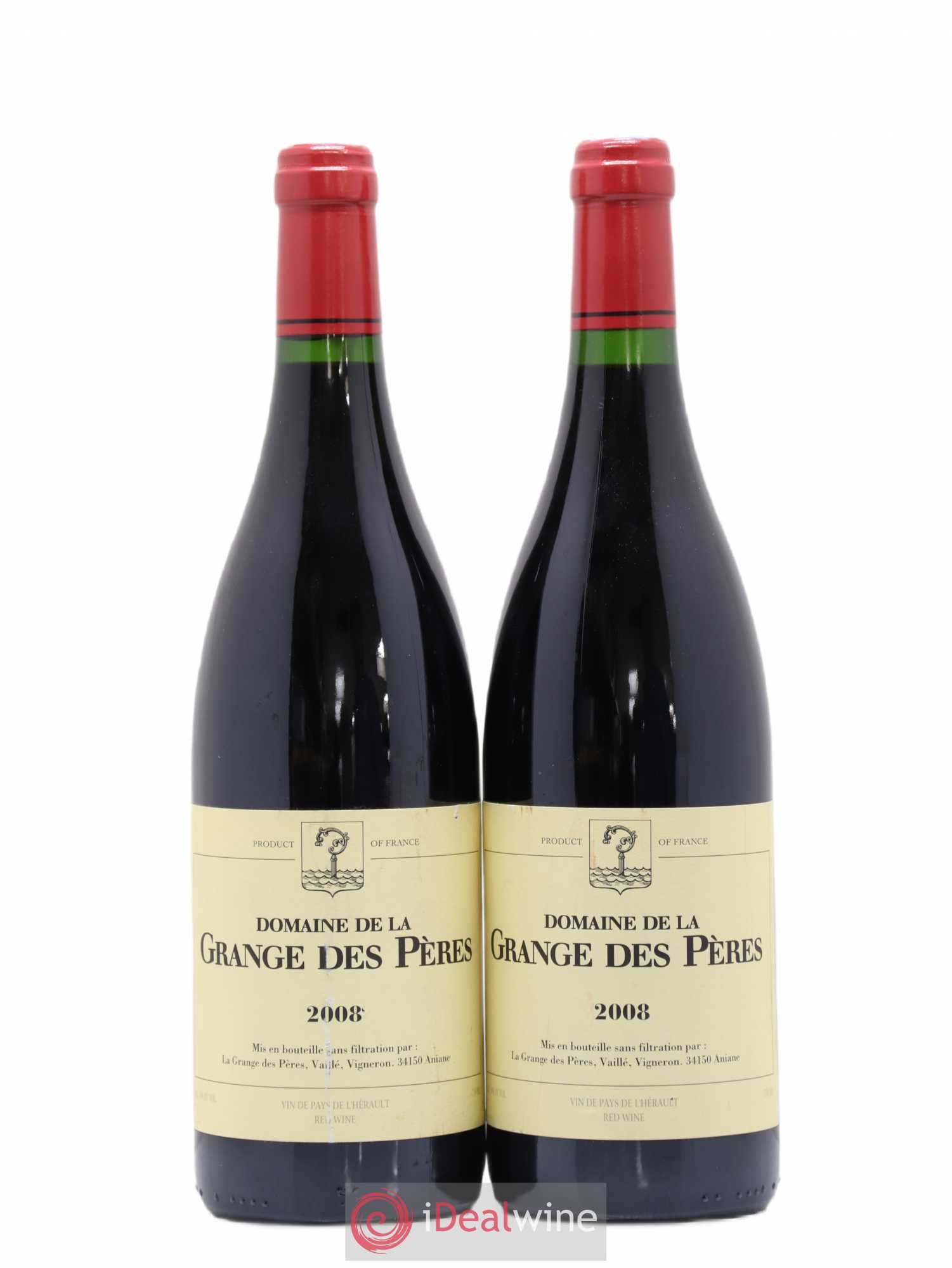 Pays d'Hérault Grange des Pères Laurent Vaillé 2008 - Lot de 2 bouteilles - 0