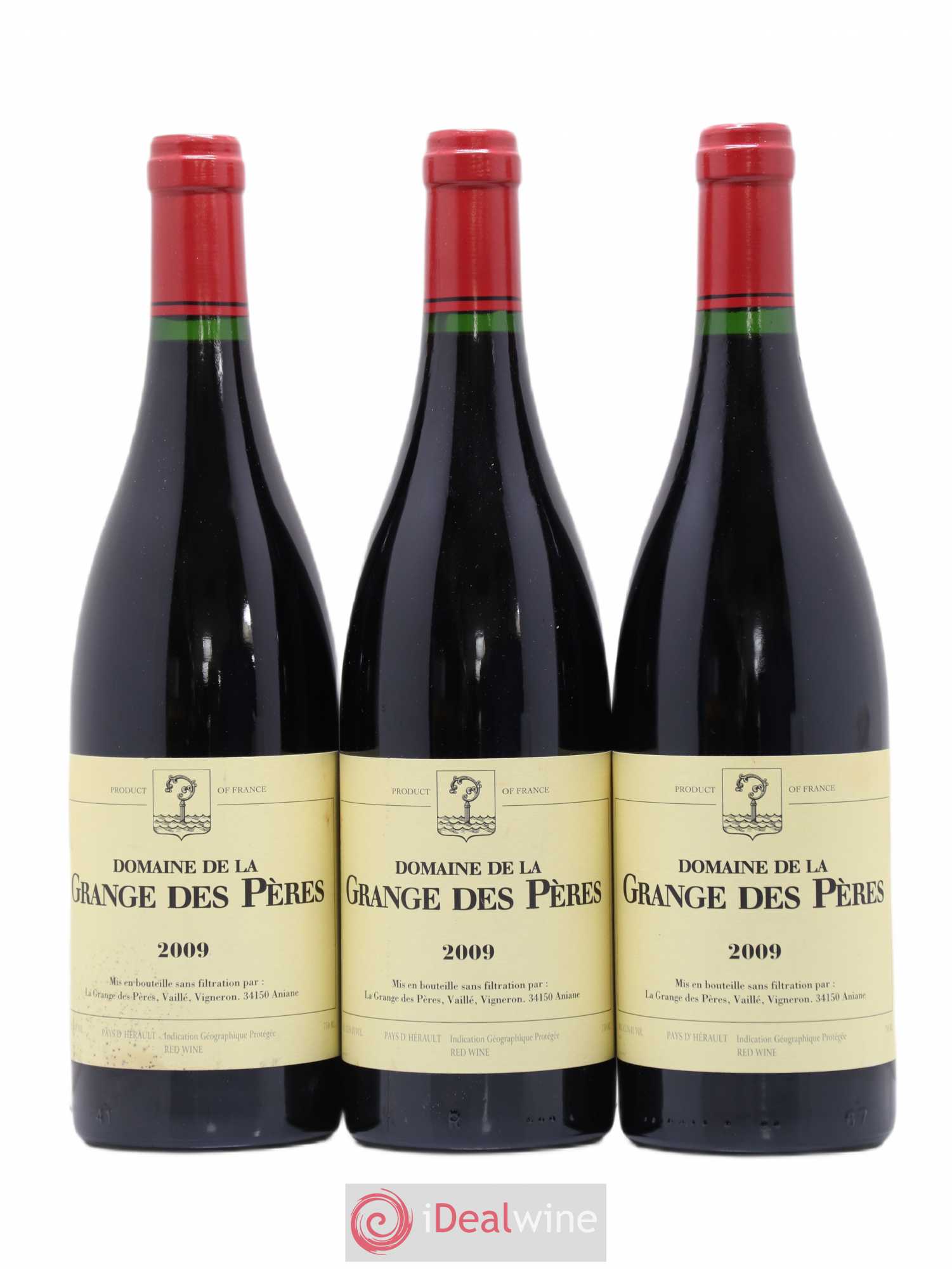 Pays d'Hérault Grange des Pères Laurent Vaillé 2009 - Lot de 3 bouteilles - 0