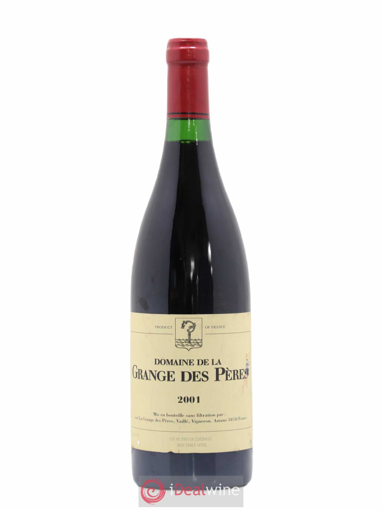 Pays d'Hérault Grange des Pères Laurent Vaillé 2001 - Lot de 1 bouteille - 0