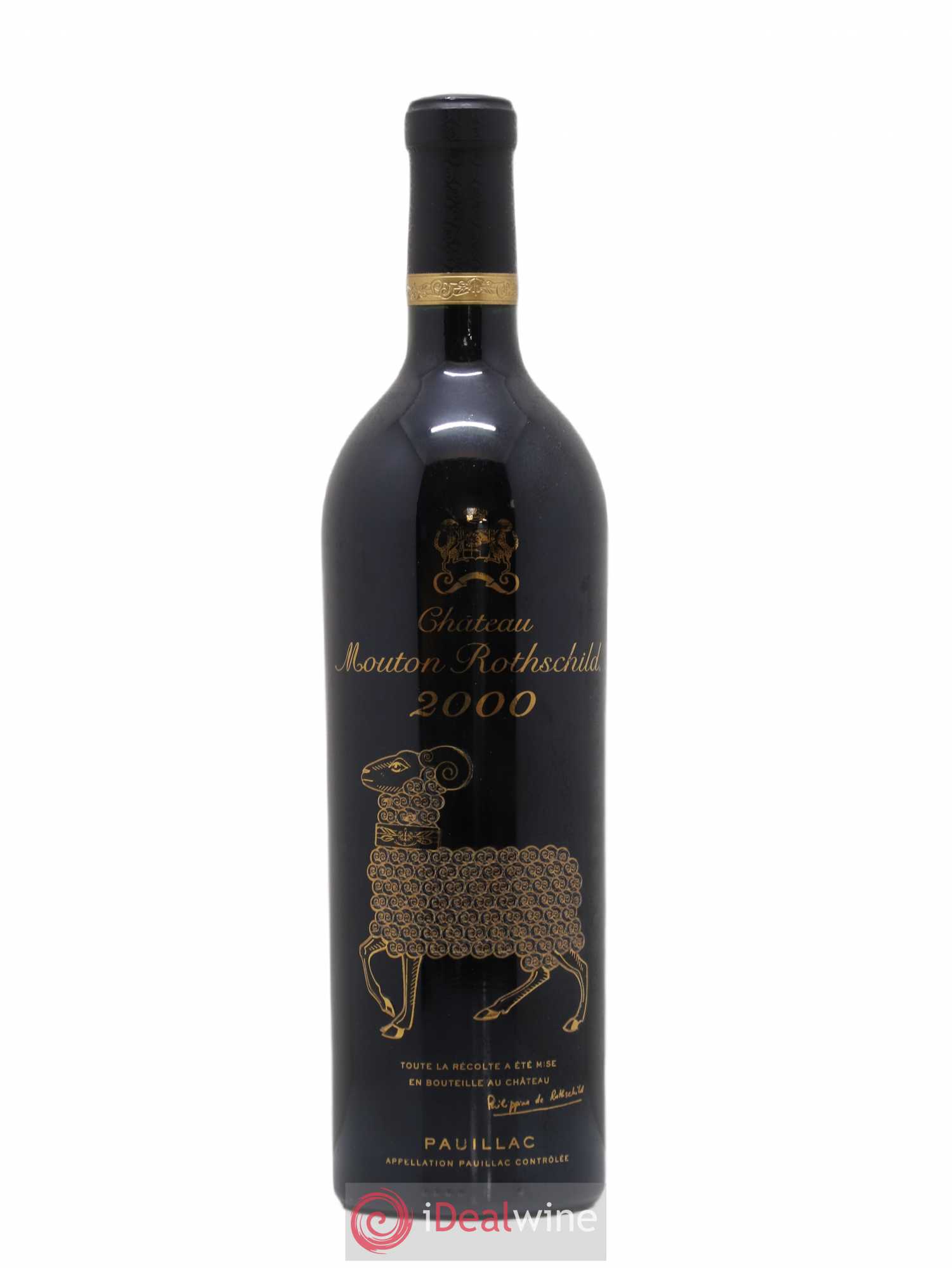 Château Mouton Rothschild 1er Grand Cru Classé 2000 - Lot de 1 bouteille - 0