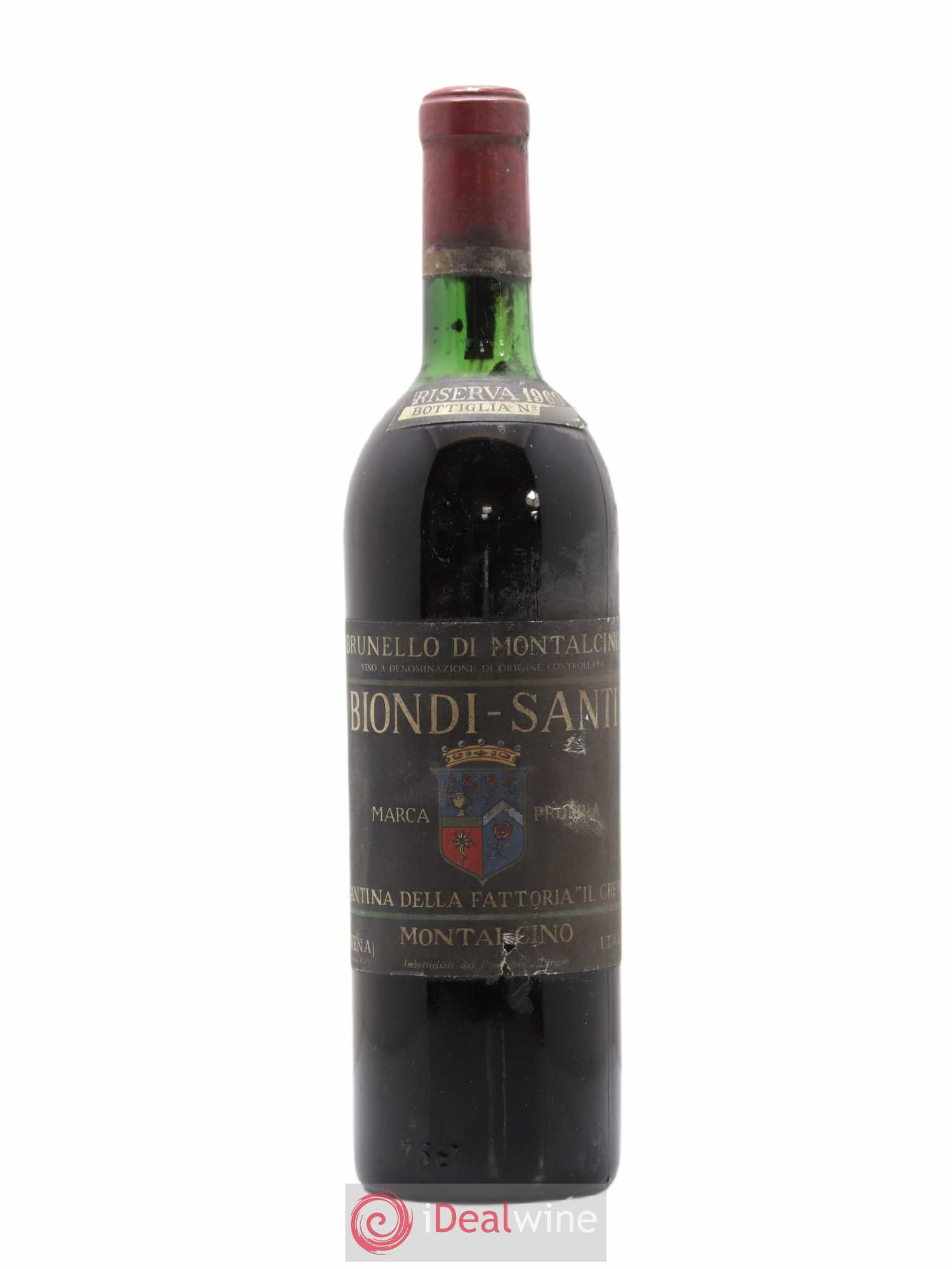 Brunello di Montalcino DOCG Riserva Biondi-Santi Tenuta Greppo Biondi Santi Fattoria Il Grepo Riserva 1969 - Lot of 1 bottle - 0