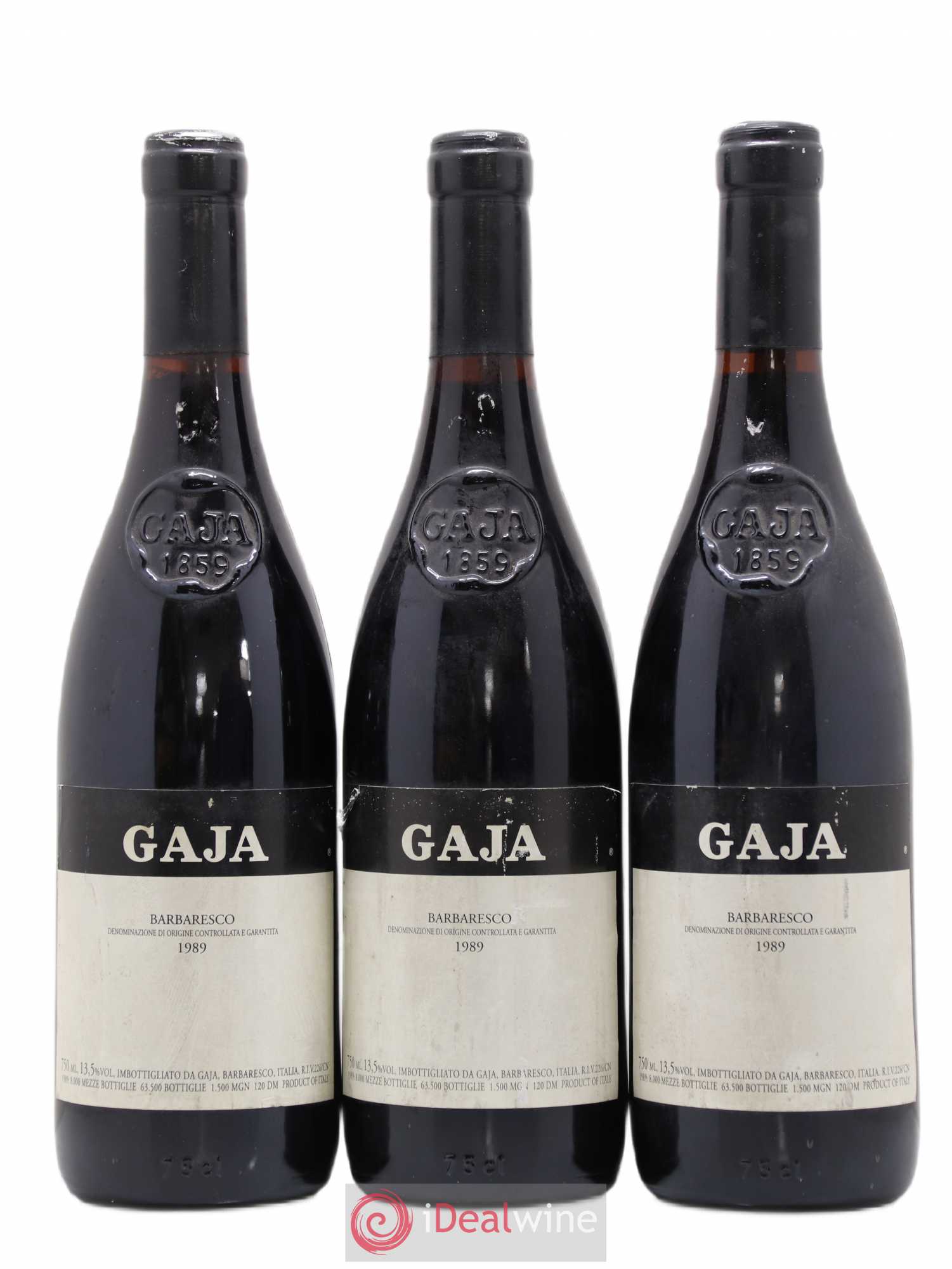 Barbaresco DOCG Angelo Gaja 1989 - Lot de 3 bouteilles - 0
