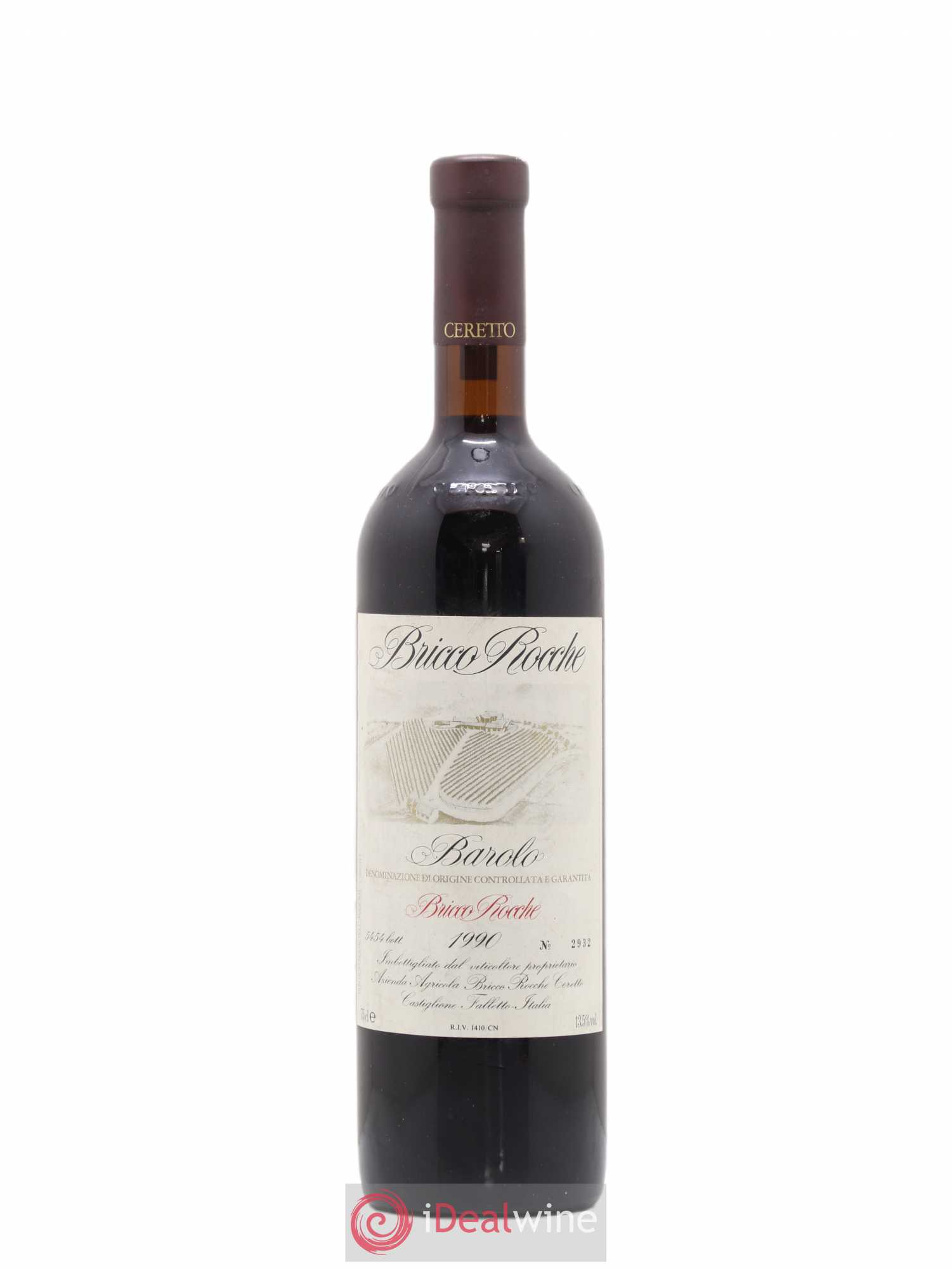 Barolo Bricco Rocche Ceretto 1990 - Lot de 1 bouteille - 0