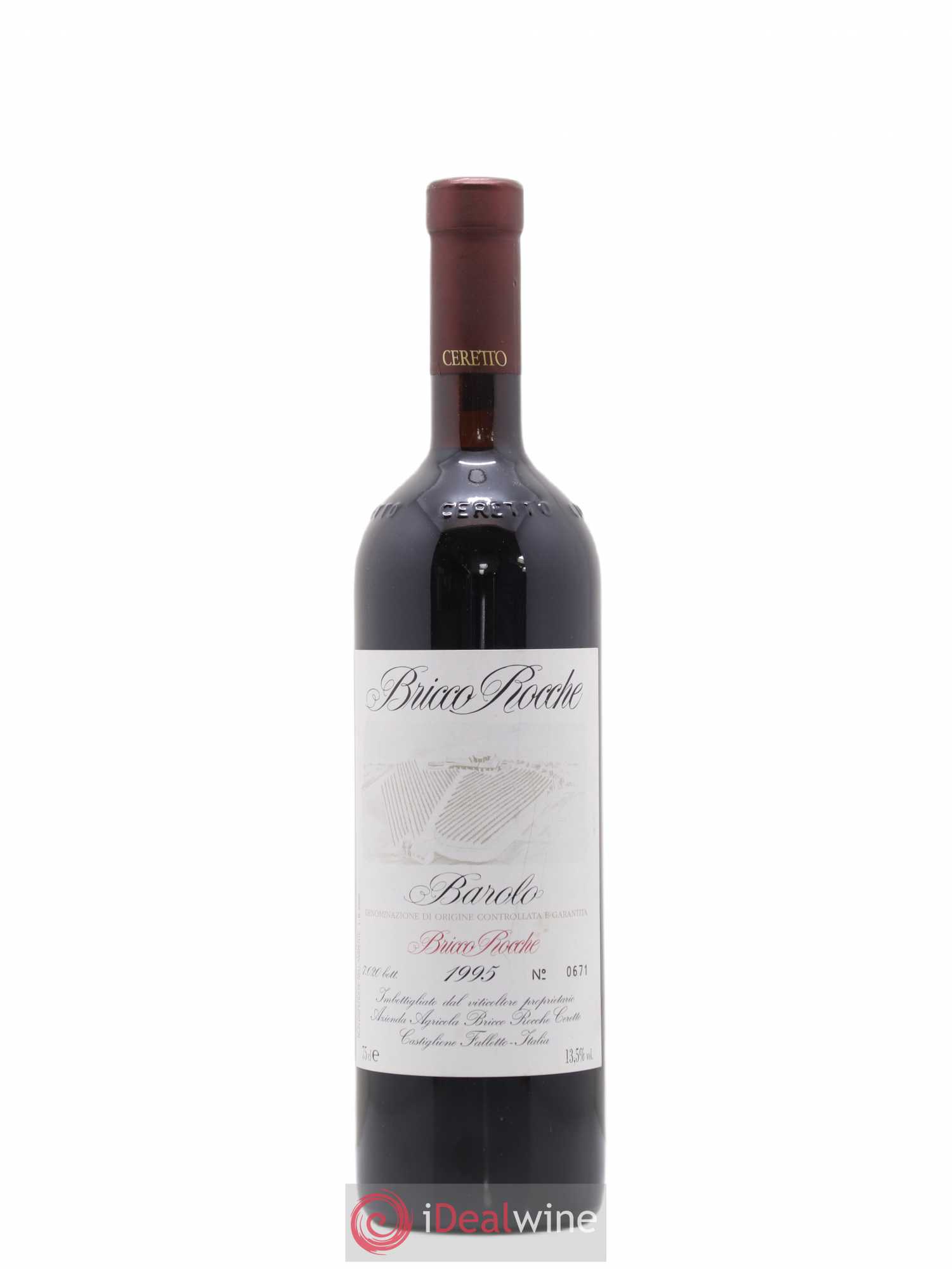 Barolo Bricco Rocche Ceretto 1995 - Lot de 1 bouteille - 0