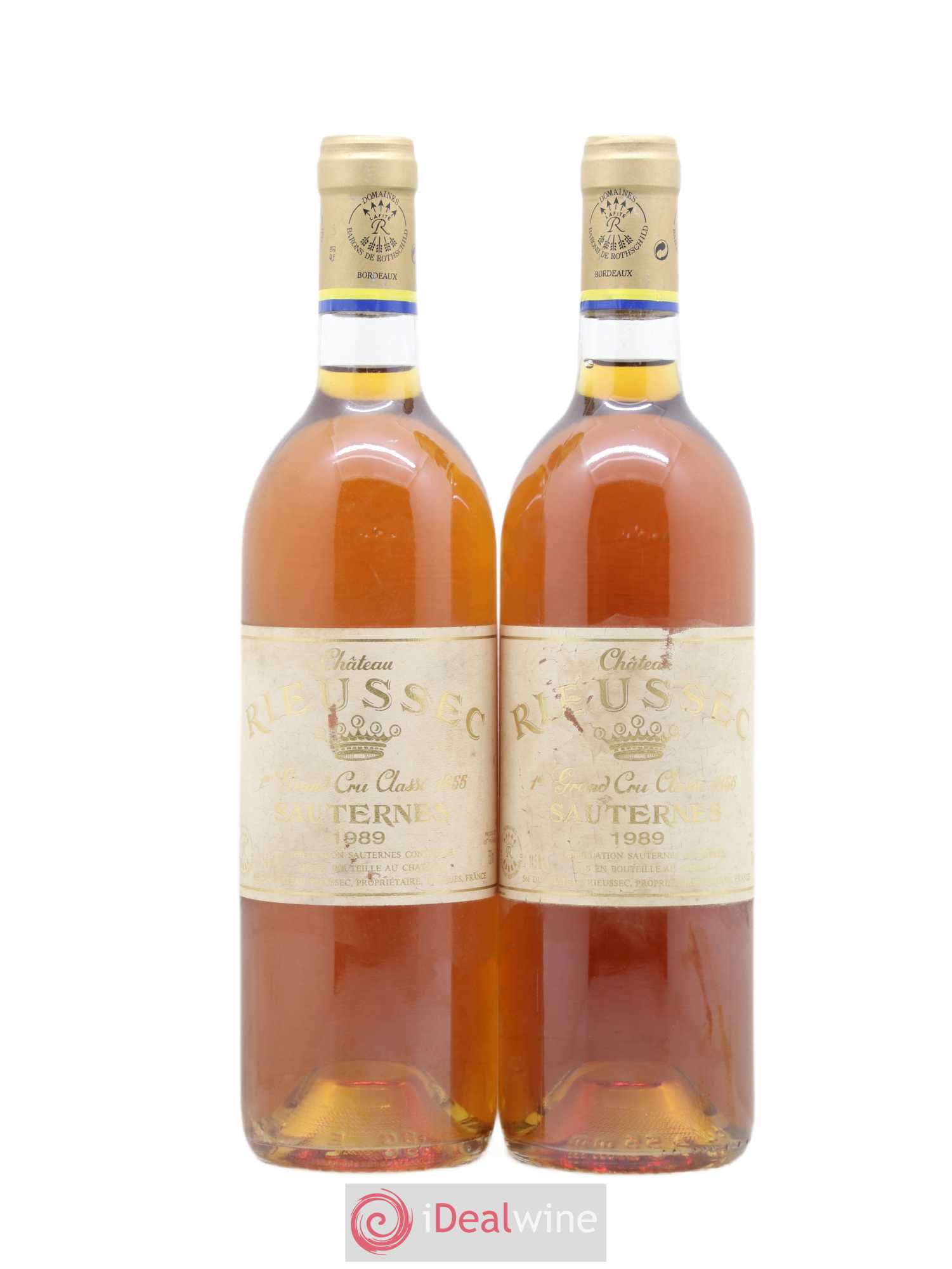 Château Rieussec 1er Grand Cru Classé 1989 - Lotto di 2 bottiglie - 0