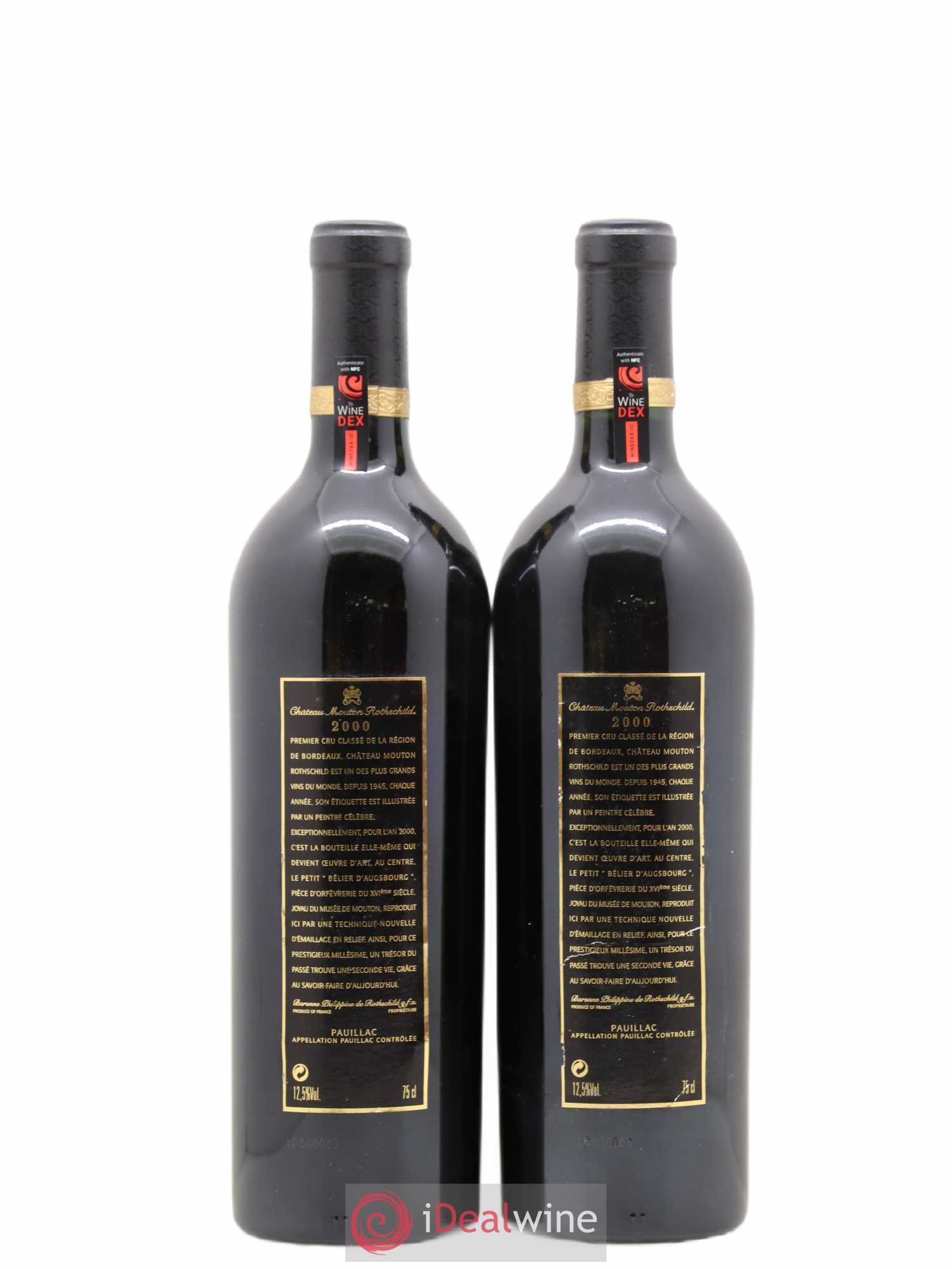 Château Mouton Rothschild 1er Grand Cru Classé 2000 - Lot de 2 bouteilles - 1