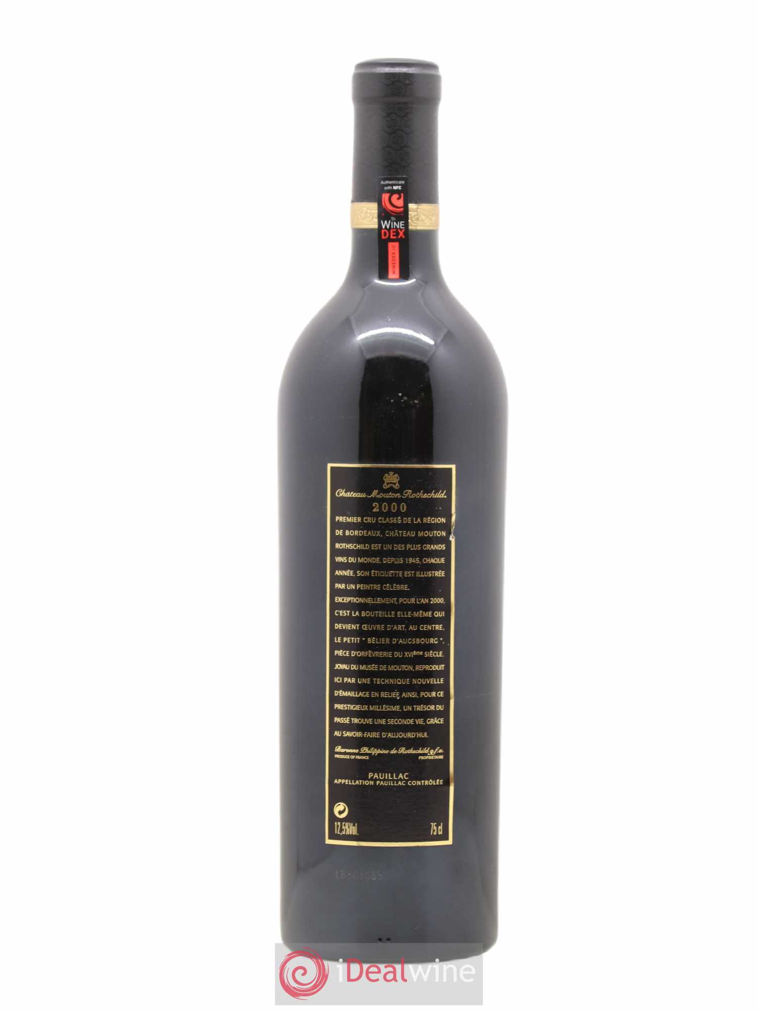 Château Mouton Rothschild 1er Grand Cru Classé 2000 - Lot de 1 bouteille - 1