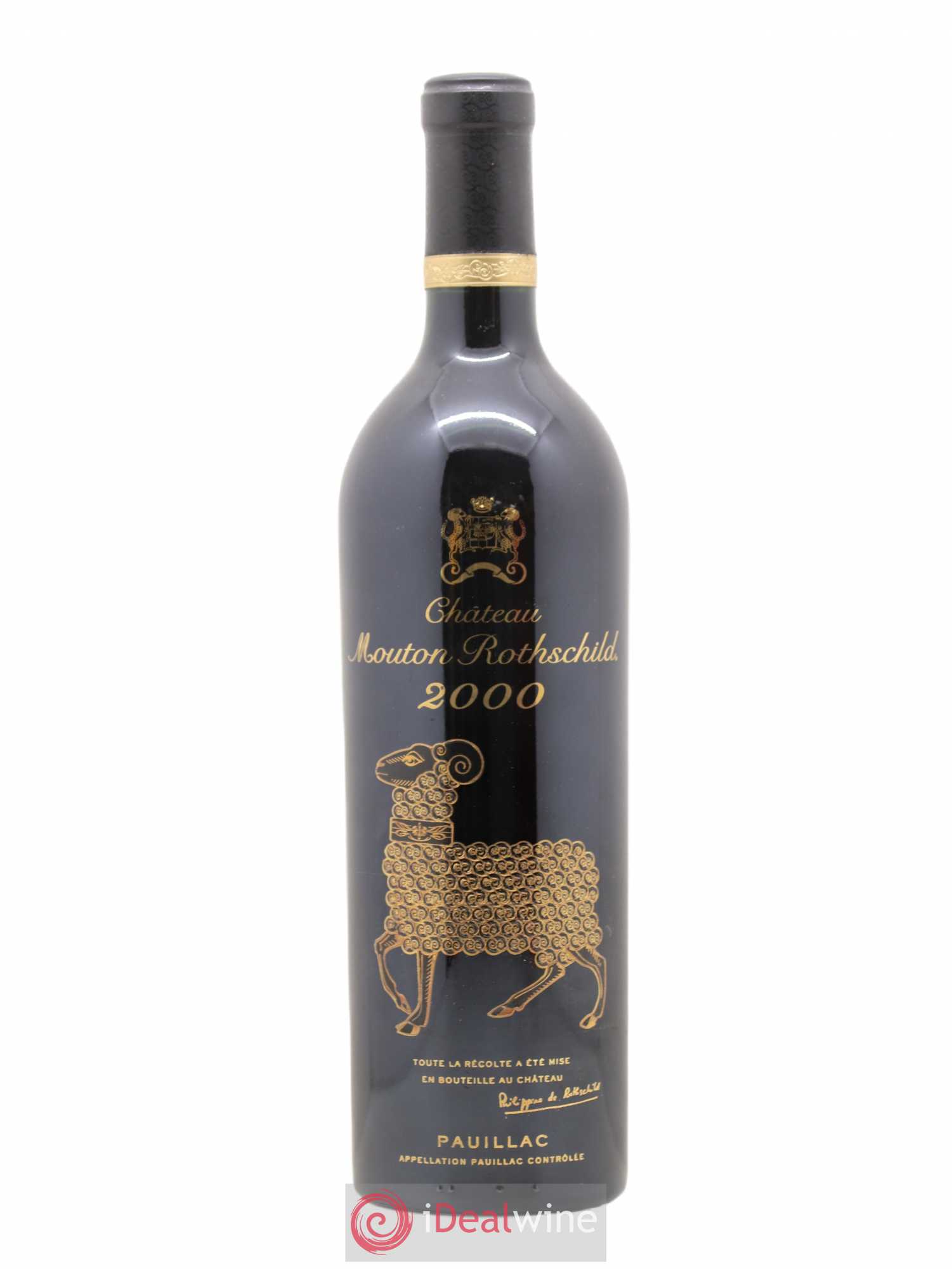 Château Mouton Rothschild 1er Grand Cru Classé 2000 - Lot de 1 bouteille - 0