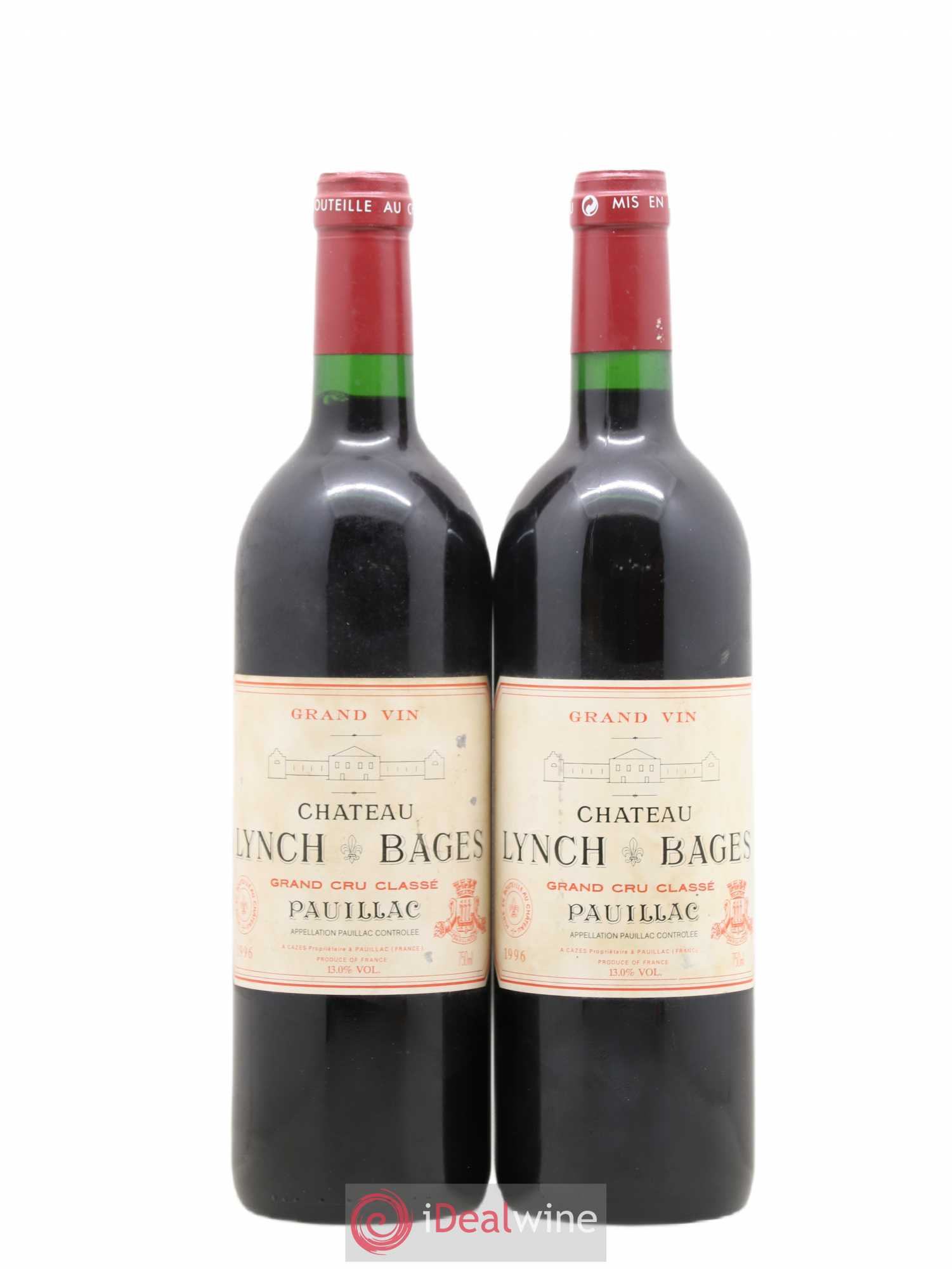 Château Lynch Bages 5ème Grand Cru Classé 1996 - Lot de 2 bouteilles - 0