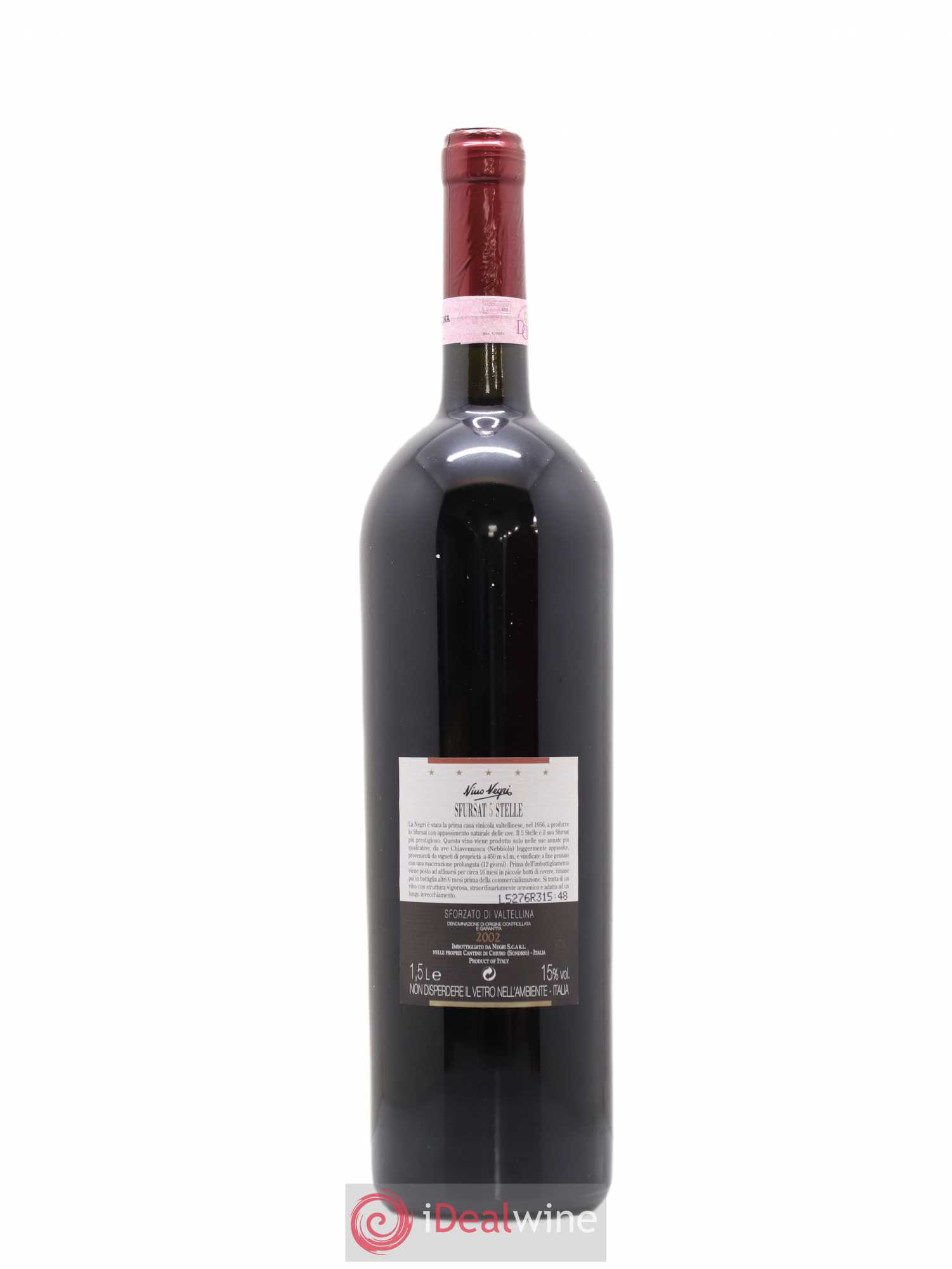 Italie Sforzato di Valtellina 5 Stelle Sfursat DOCG Nino Négri  2002 - Lot de 1 magnum - 1