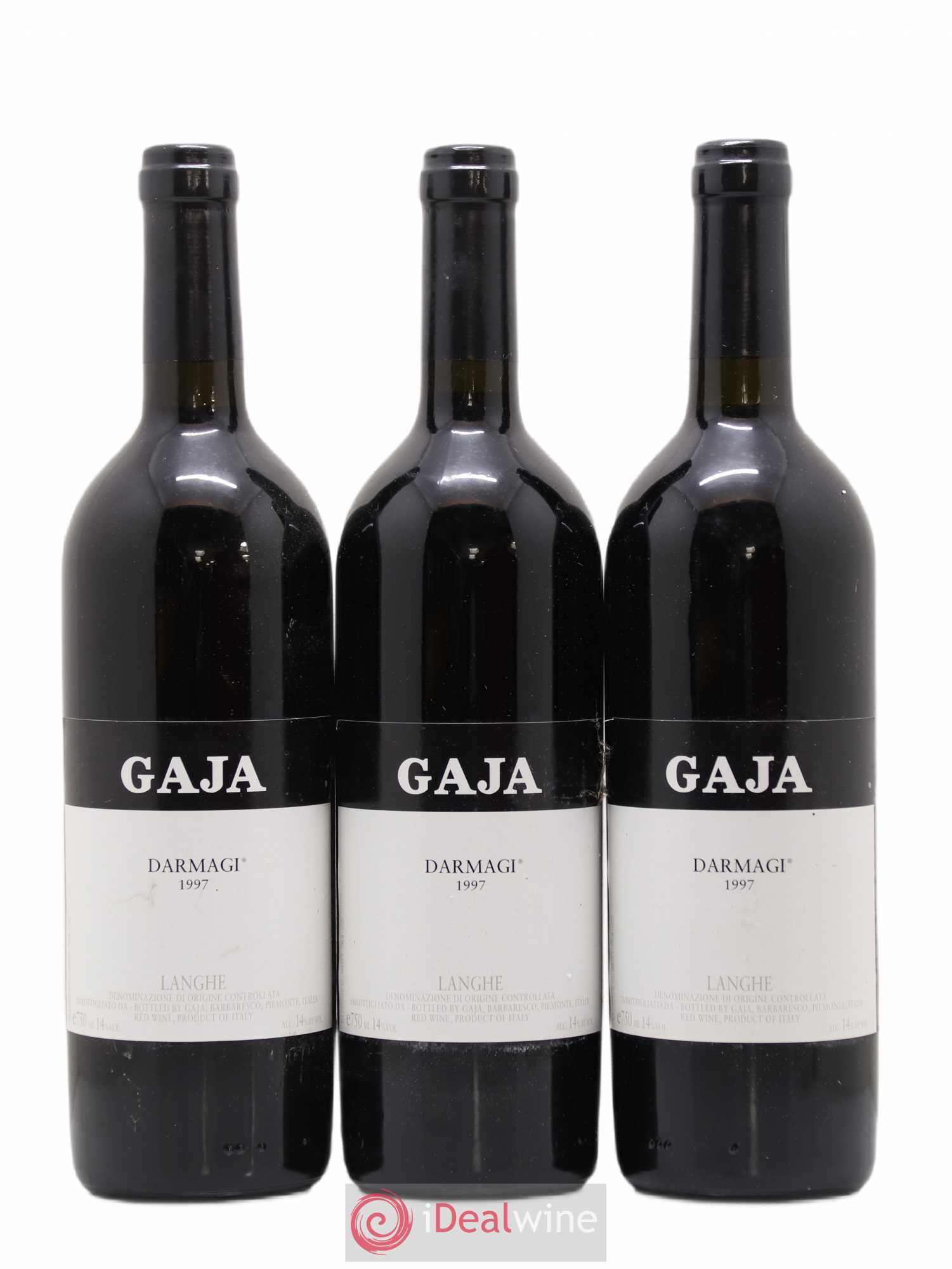 Langhe Darmagi Angelo Gaja 1997 - Lot de 3 bouteilles - 0