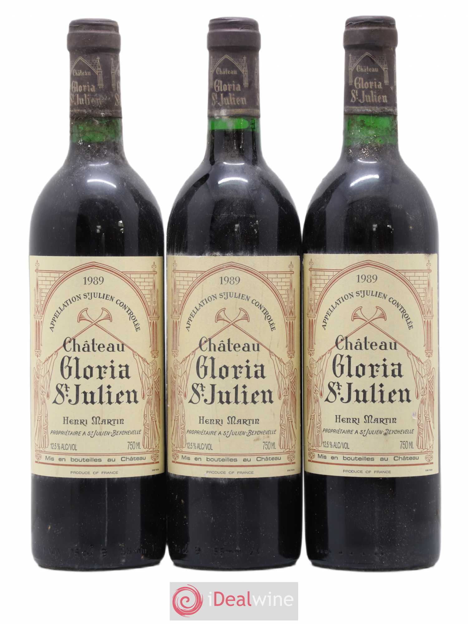 Château Gloria 1989 - Lot de 3 bouteilles - 0