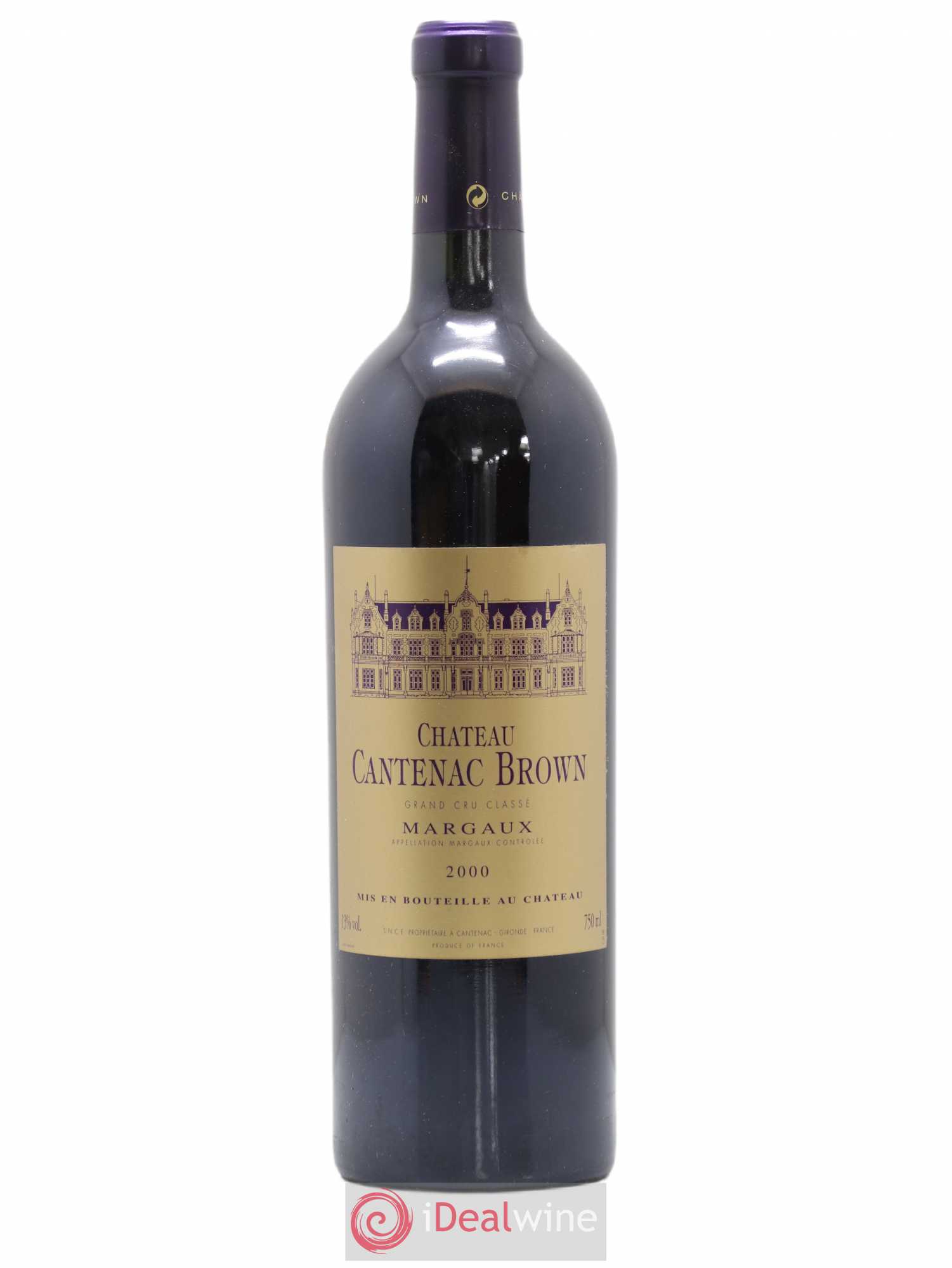 Château Cantenac Brown 3ème Grand Cru Classé 2000 - Lot de 1 bouteille - 0