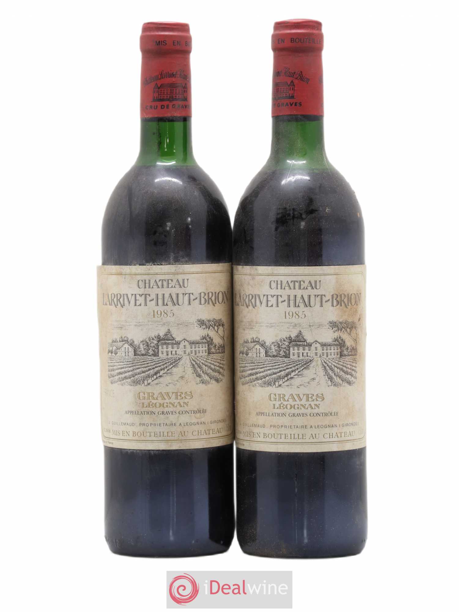 Château Larrivet Haut-Brion 1985 - Lot de 2 bouteilles - 0