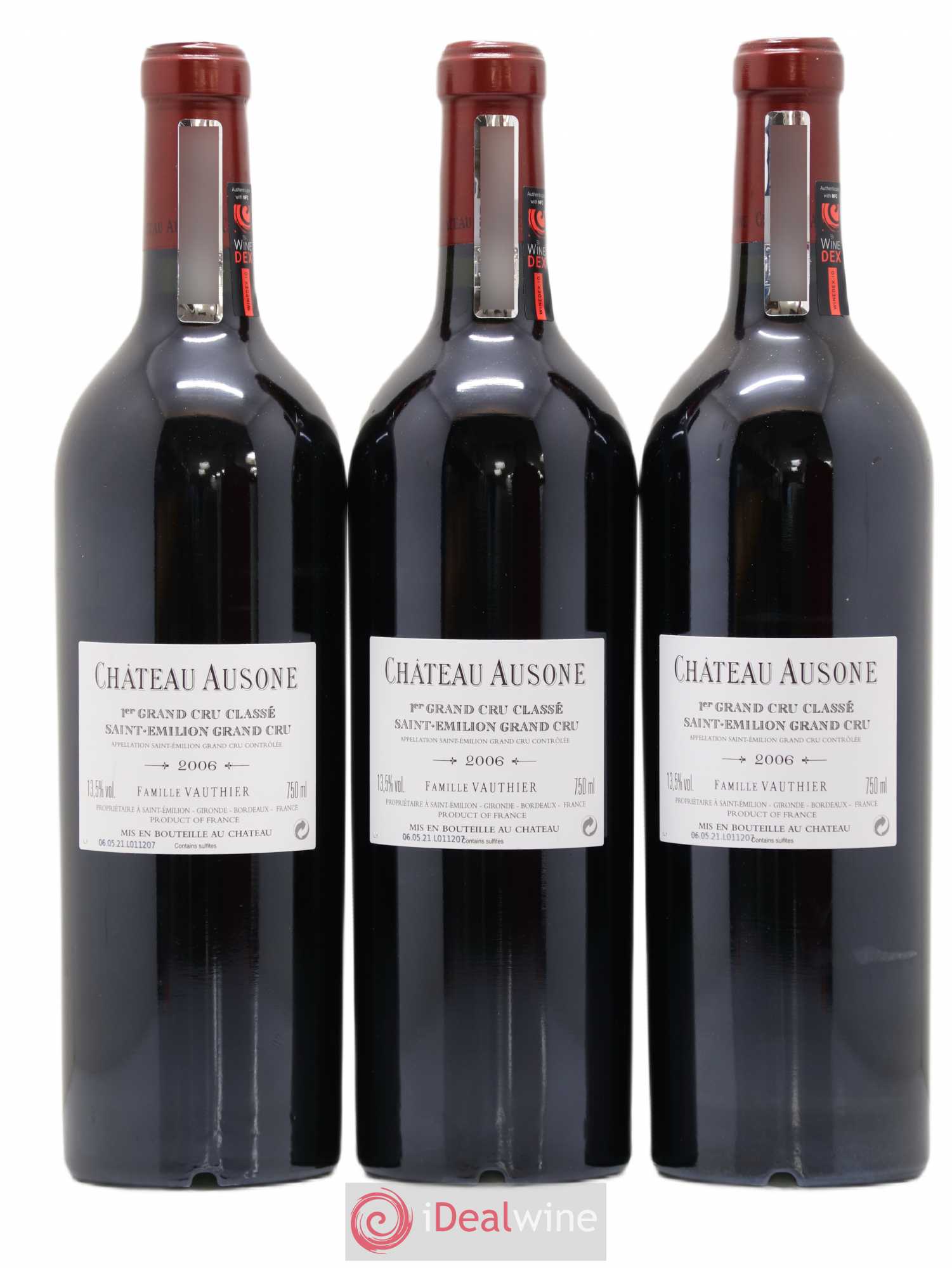 Château Ausone 1er Grand Cru Classé A 2006 - Lot de 3 bouteilles - 1