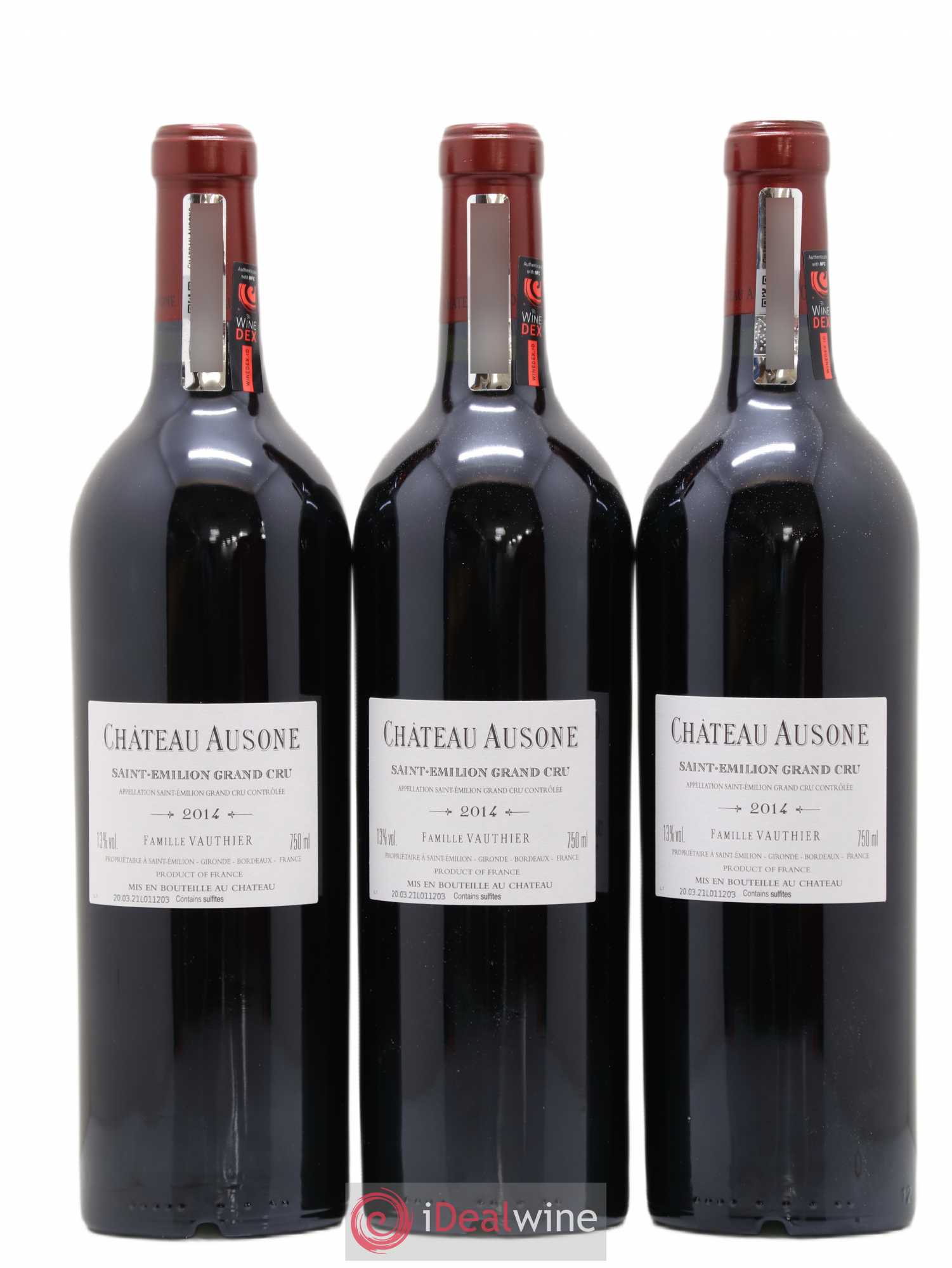 Château Ausone 1er Grand Cru Classé A (sans prix de réserve) 2014 - Lot de 3 bouteilles - 1