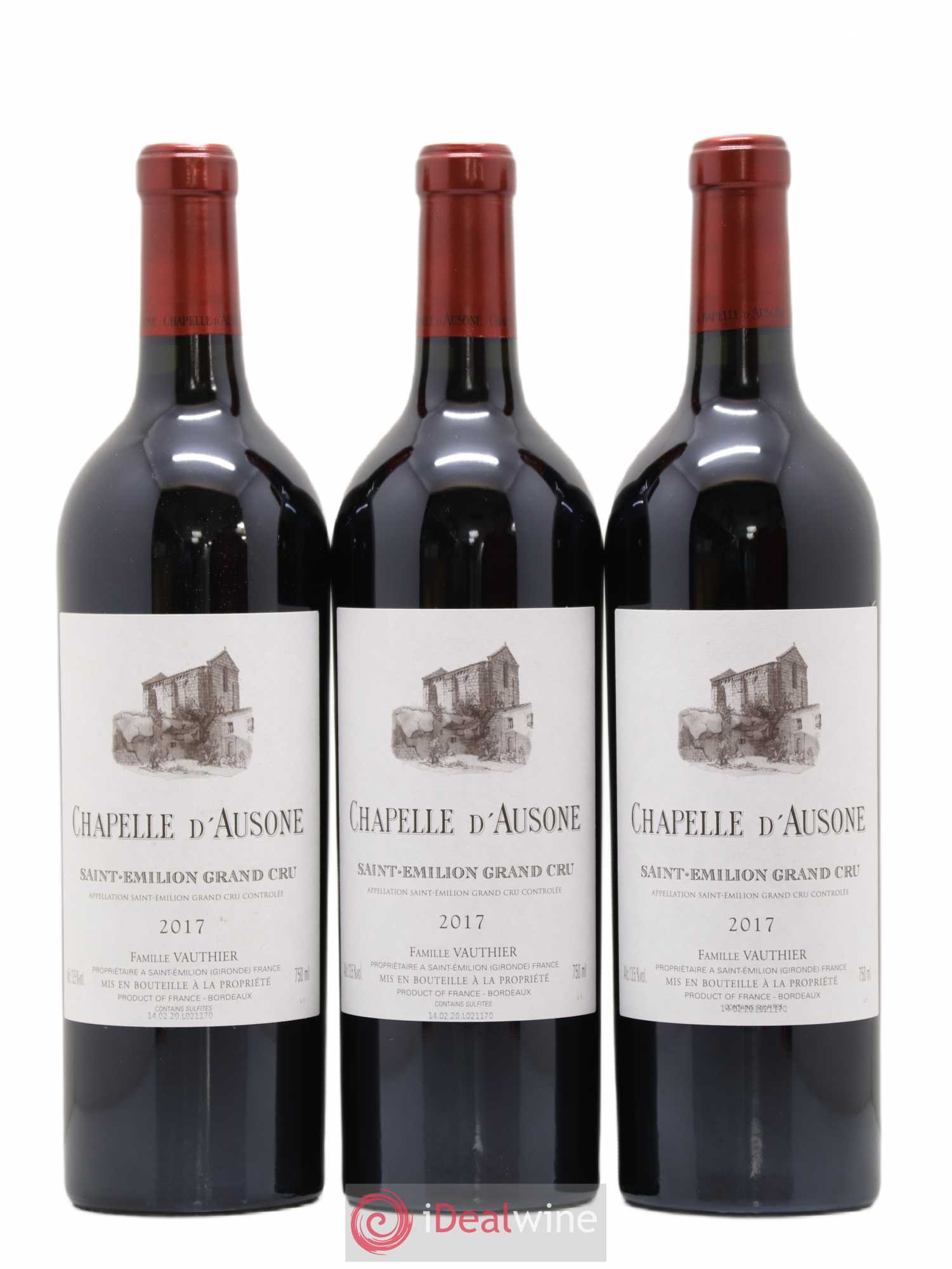Chapelle d'Ausone Second Vin 2017 - Lot de 3 bouteilles - 0