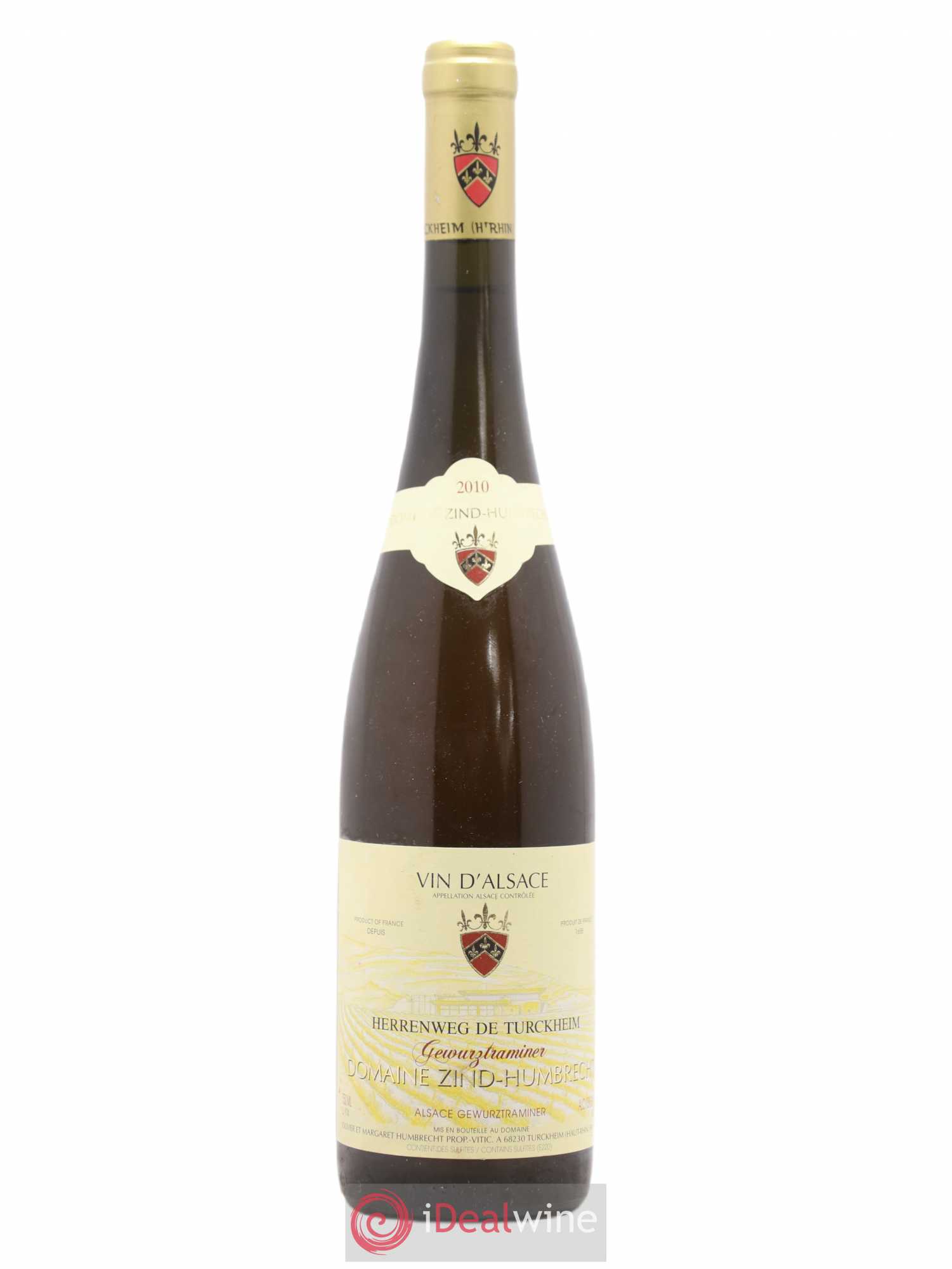 Alsace Gewurztraminer Herrenweg de Turckheim Zind-Humbrecht (Domaine) 2010 - Lot de 1 bouteille - 0