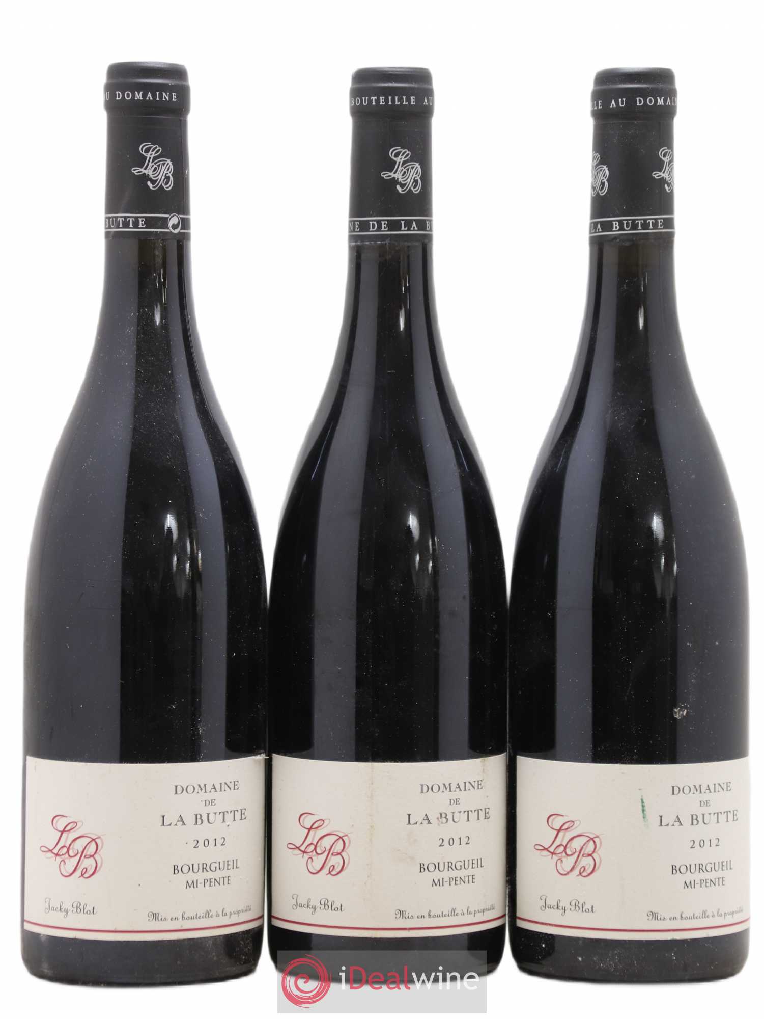 Bourgueil Mi-Pente Domaine de La Butte - Jacky Blot 2012 - Lot de 3 bouteilles - 0