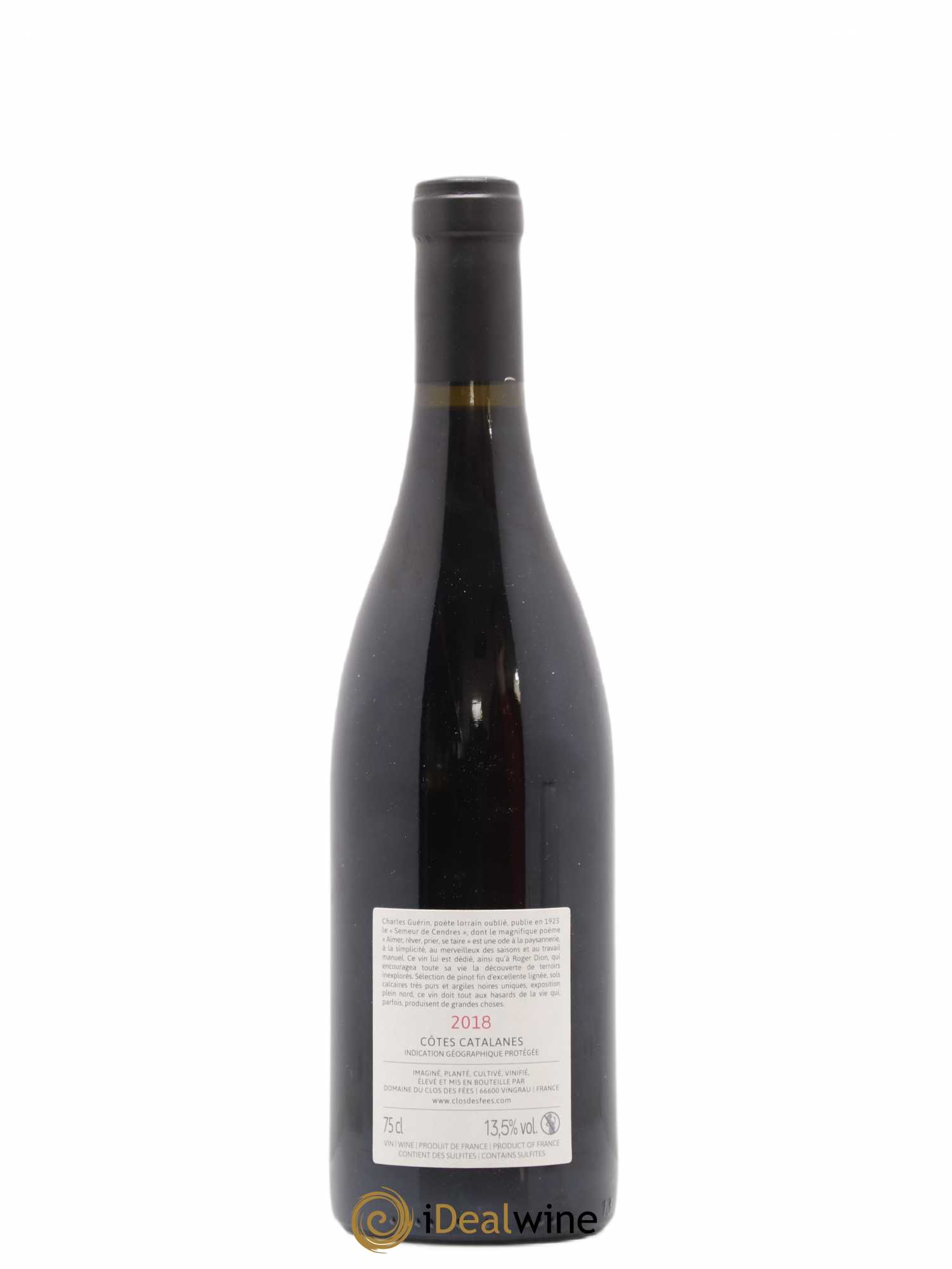 Côtes Catalanes Clos des Fées Aimer Rêver Prier Se taire Hervé Bizeul 2018 - Lot de 1 bouteille - 1