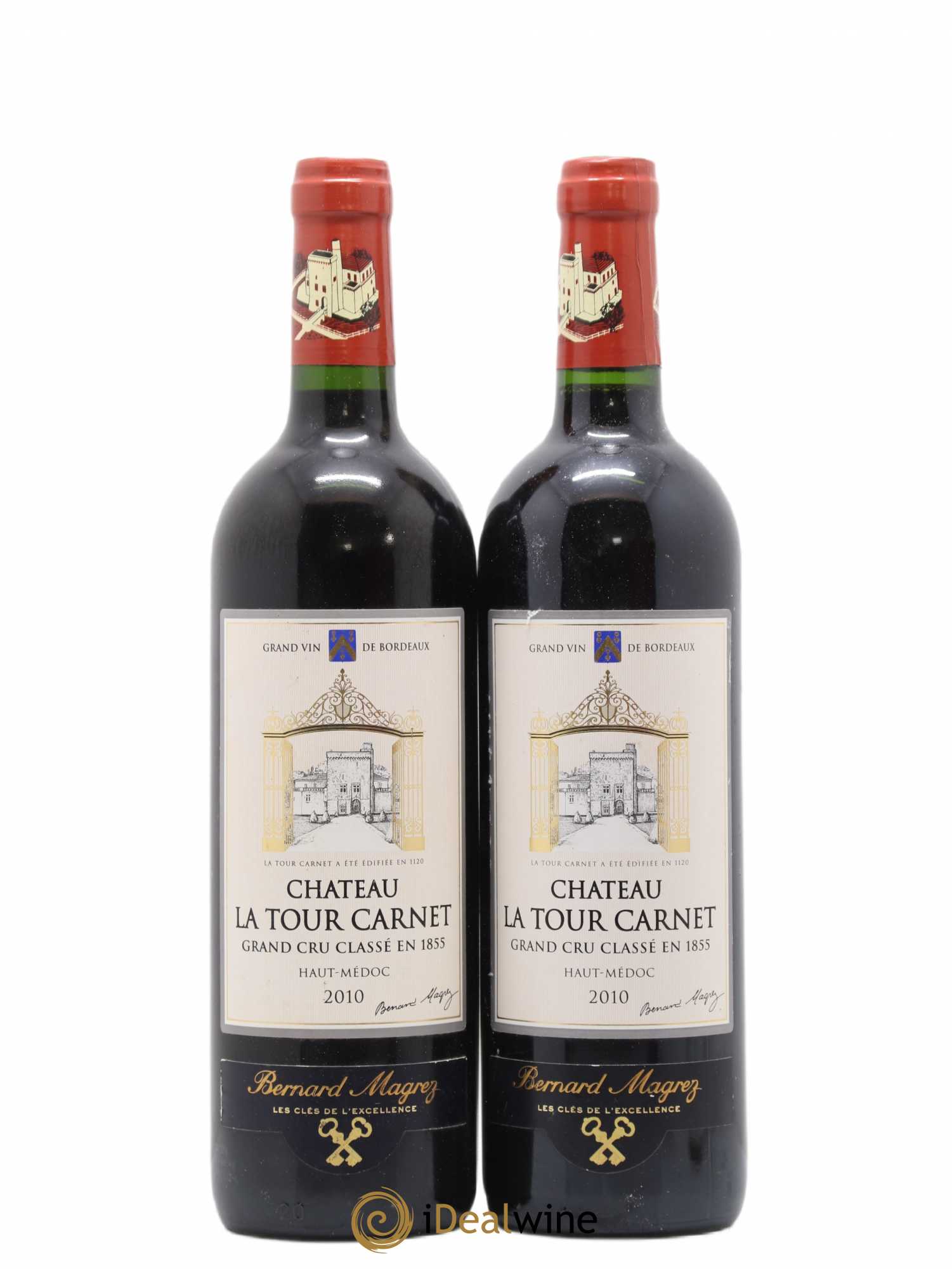 Château la Tour Carnet 4ème Grand Cru Classé 2010 - Lot de 2 bouteilles - 0