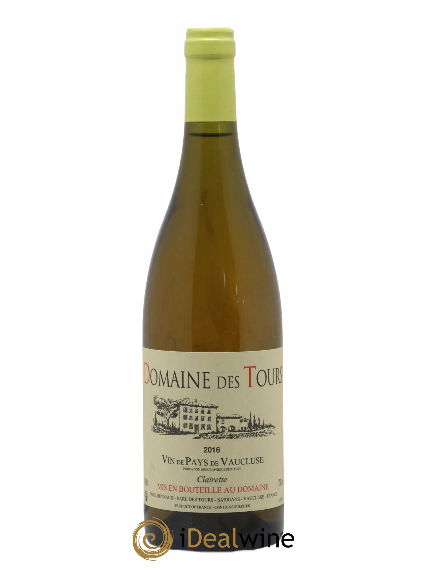 Vaucluse (Vin de Pays de Vaucluse) Domaine des Tours Emmanuel Reynaud Clairette 2016 - Lot de 1 bouteille - 0
